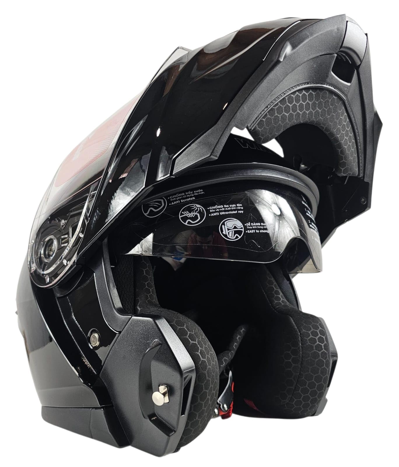 Casco Modulare moto apribile ULTIMA OMOLOGAZIONE CE 22.06 Visierino occhialini Nero