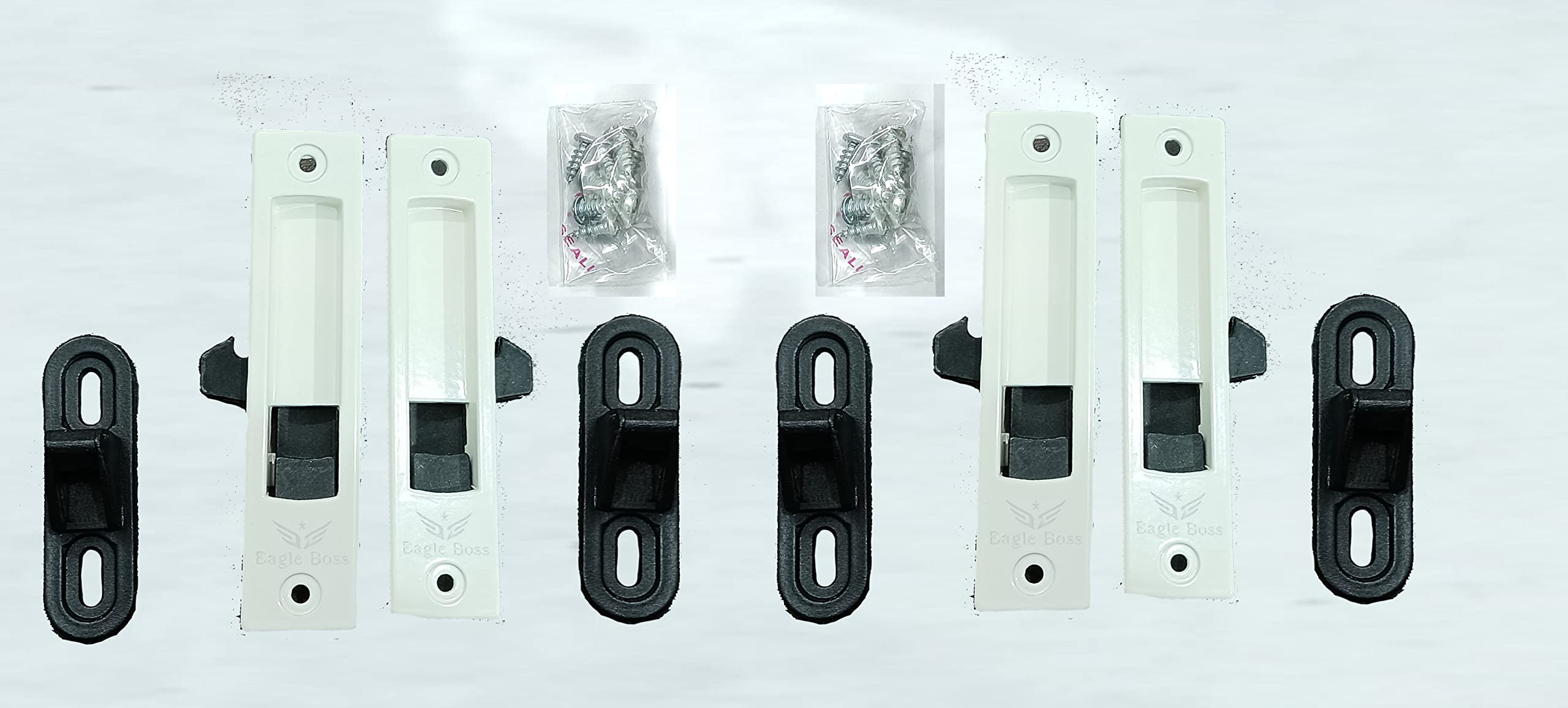 HYDUR Half Metal Body Concealed Lock for Aluminum Sliding Window Pack of 2 Pair (Ivory)-picture-28