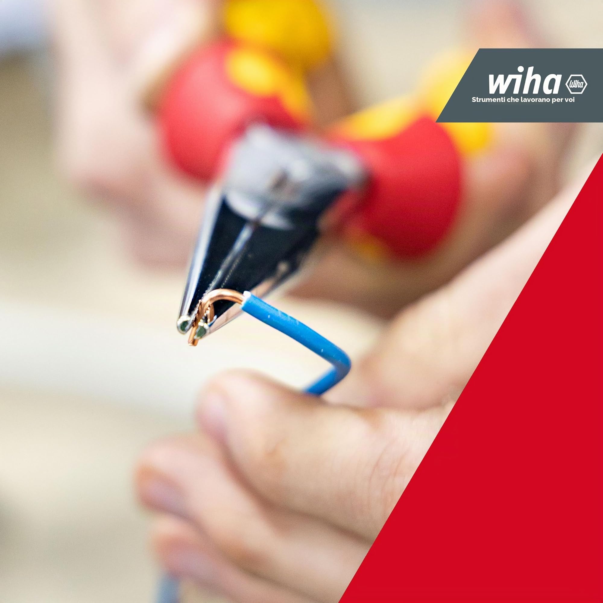 Wiha Z 05 0 160 06SB - Pinza a gomito professionale, elettrica, con lama, Colori assortiti