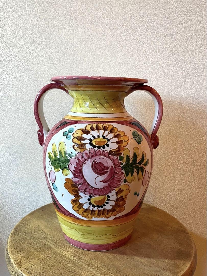 イタリア「セラミックパオリ」の水差し （底にＩＴＡＬＹ　６２９／３5のサイン） Amazon.co.jp: ヴィンテージ イタリア PAOLI ceramic 壺 : ホーム