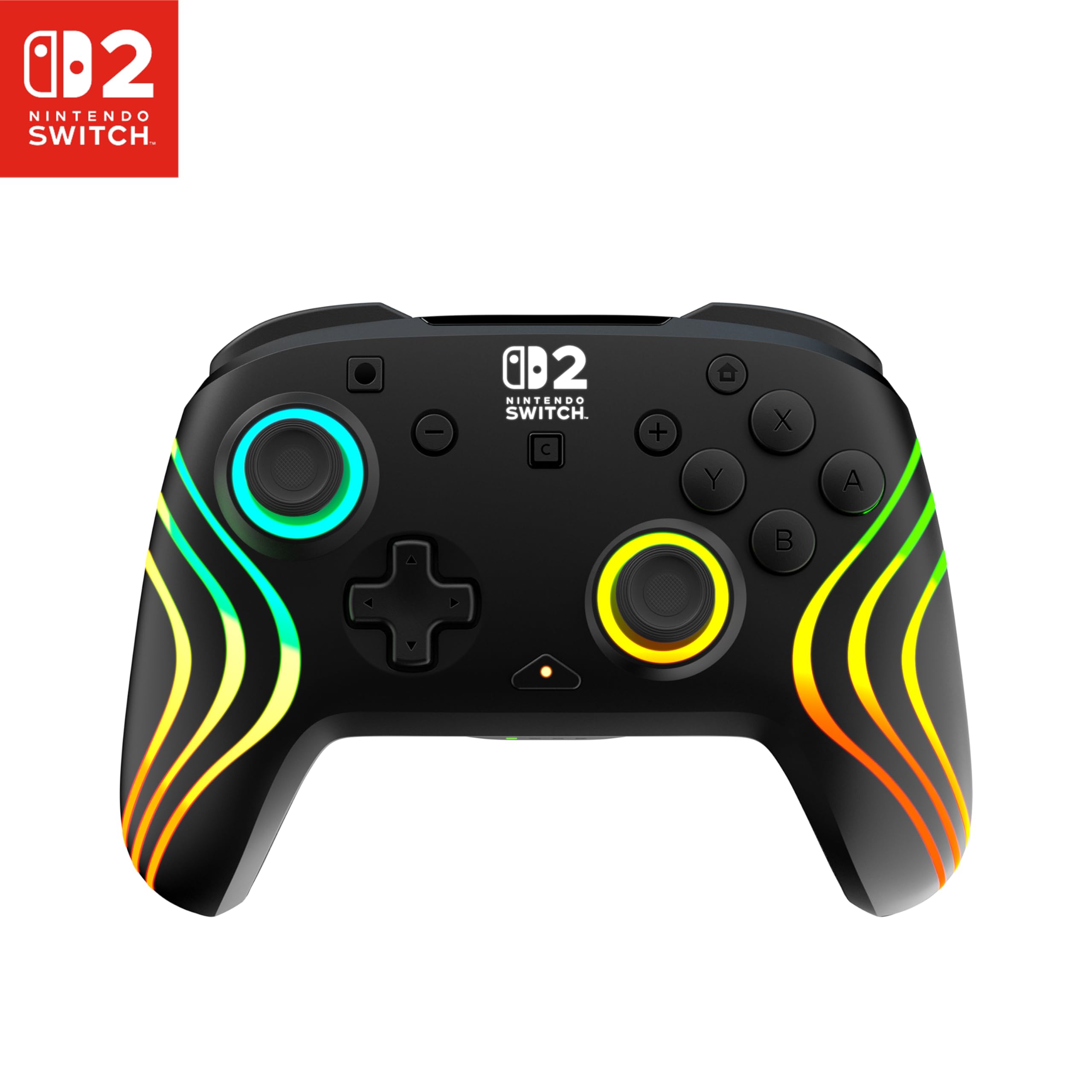 Turtle Beach Afterglow Nero Controller da gaming RGB wireless con licenza ufficiale per Nintendo Switch 2