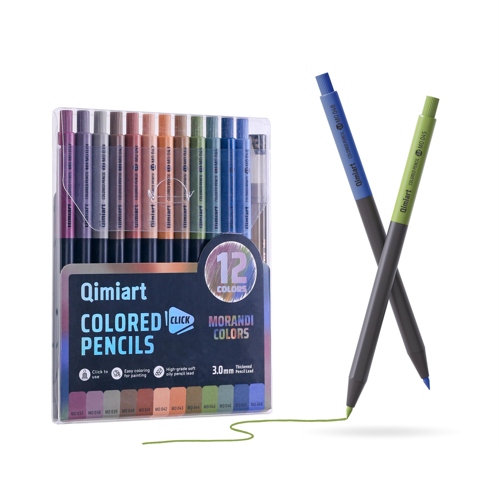 languo Mechanical Colored Pencils, 12PCS Morandi Colours with Sharpener