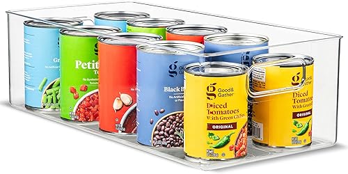 Miniatura 41 de Paquete de 4 contenedores de plástico transparentes con asas para organizar cocina, despensa, refrigerador, congelador, despensa, armario, baño. 14