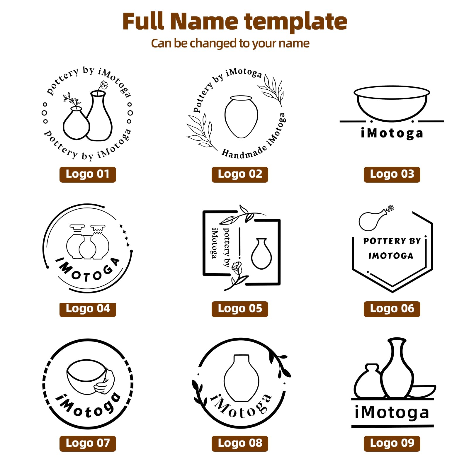 Sello de arcilla con logotipo personalizado para cerámica, sellos de letras y herramientas de arcilla polimérica, sellos de cerámica para arcilla, herramientas de cerámica y arcilla para manualidades