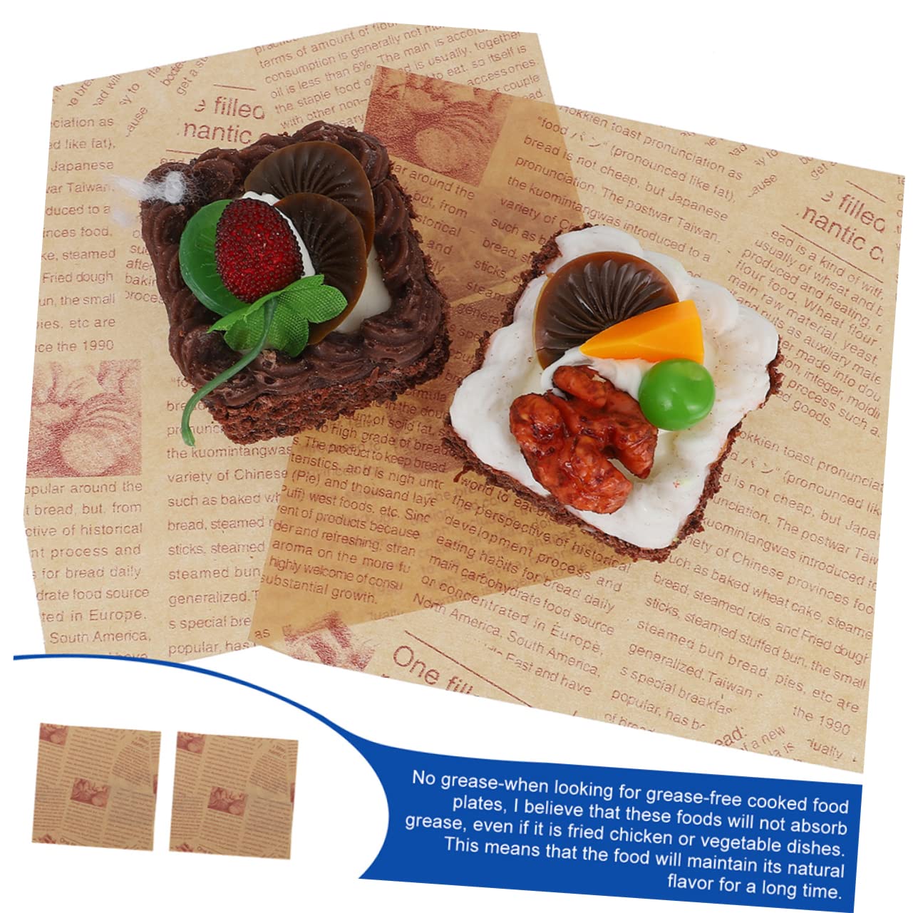 LABRIMP 200 Piezas Papel para Hornear de Antiadherentes y Resistentes al Aceite para Freidoras de Aire y Horneado de Pasteles Galletas y Pan Diseño Retro