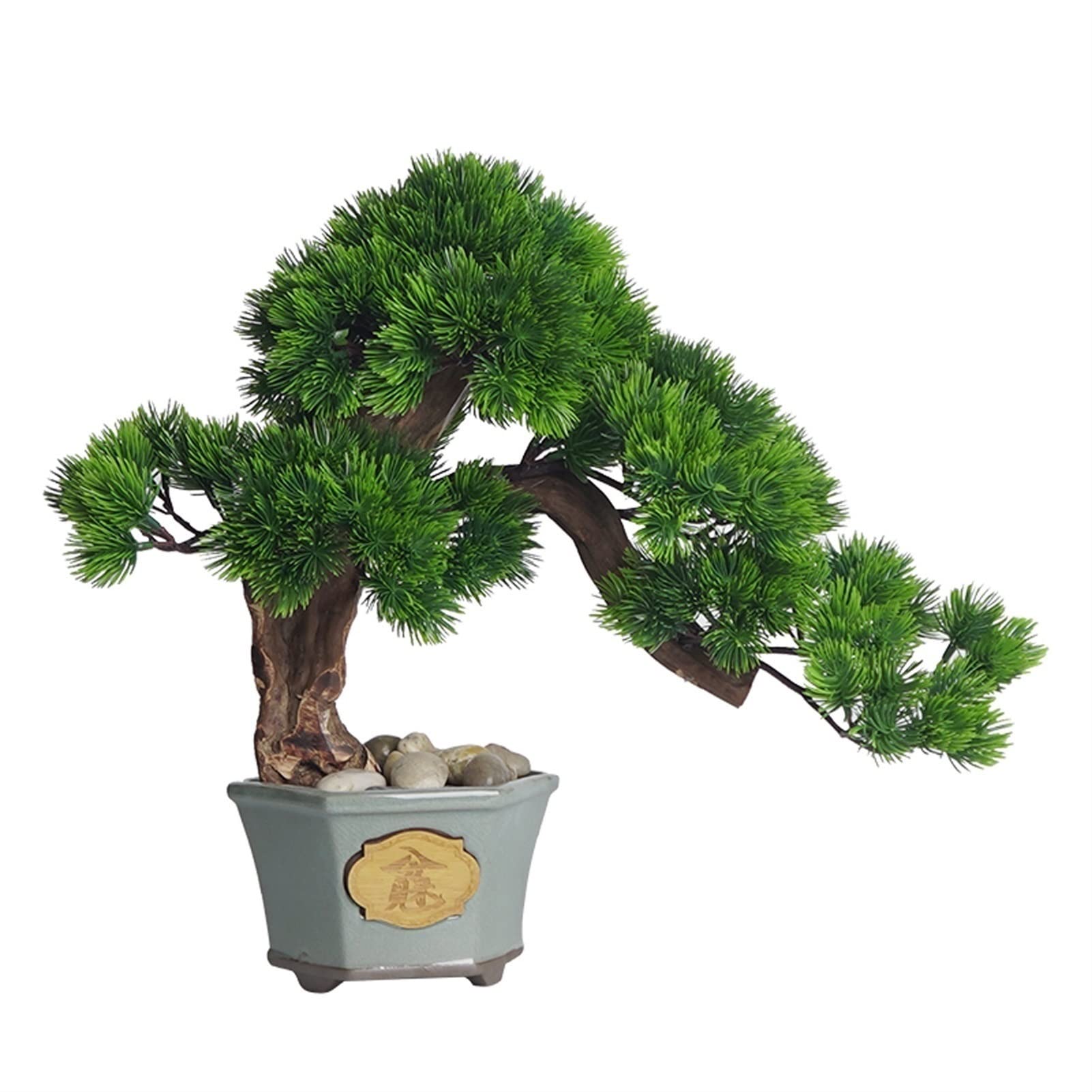 ULTRAWAVE Faux Tree Simulation Bonsai Tree Indoor Artificial Pine Large Desktop Plant Home Living Room Decoration Ornaments Faux Plants Indoor(A)