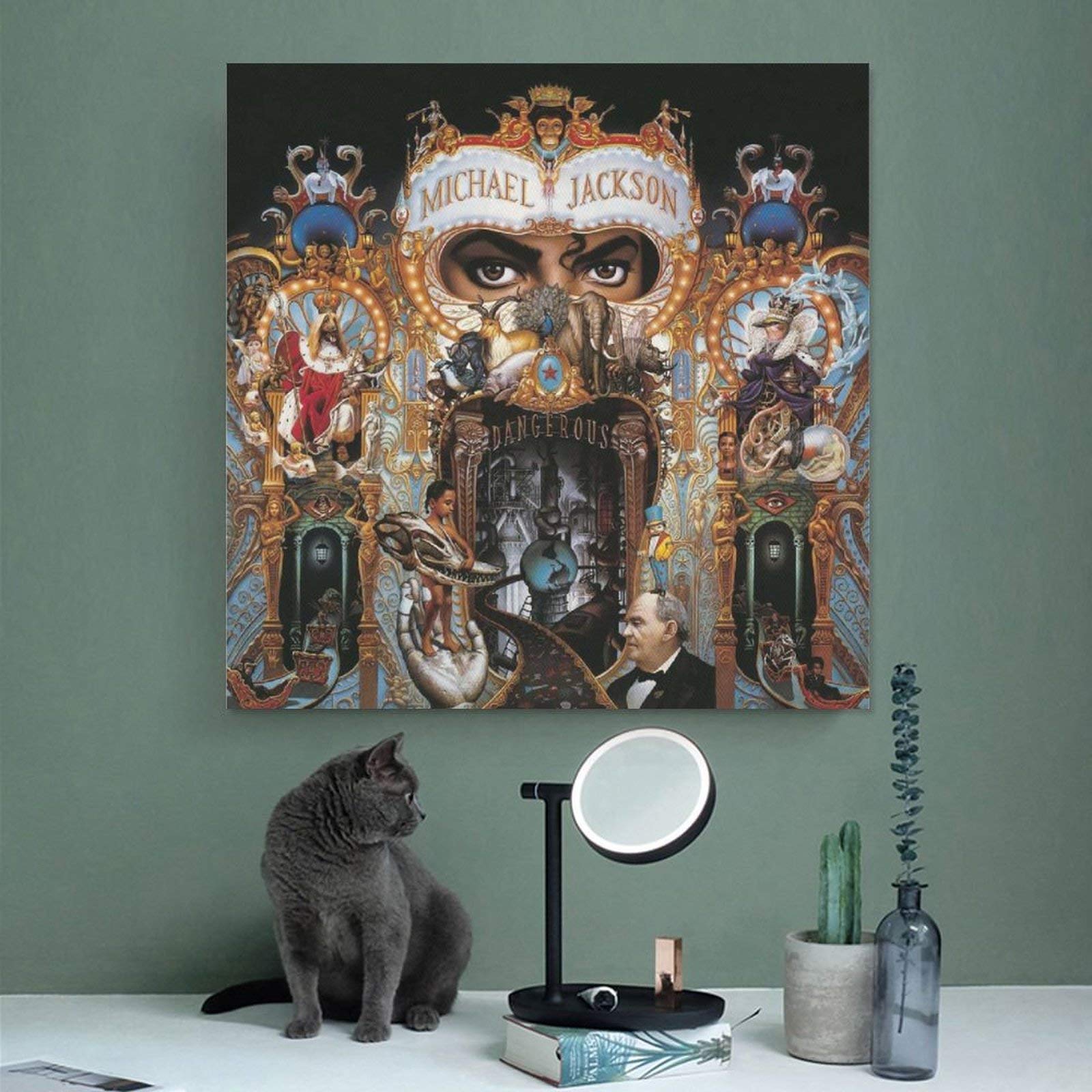 Michael Jackson Poster décoratif sur toile avec chanteur de Michael Jackson, décoration murale moderne pour chambre à coucher, 60 x 90 cm