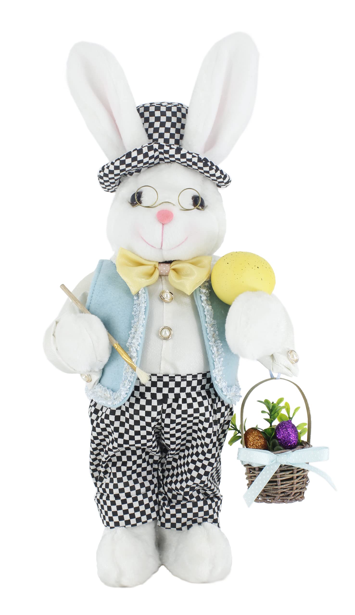Windy Hill Collection 19" Clever & Charming Artist Bunny Rabbit Spring Easter Collectible Home Décor Figurine Decoration 402018