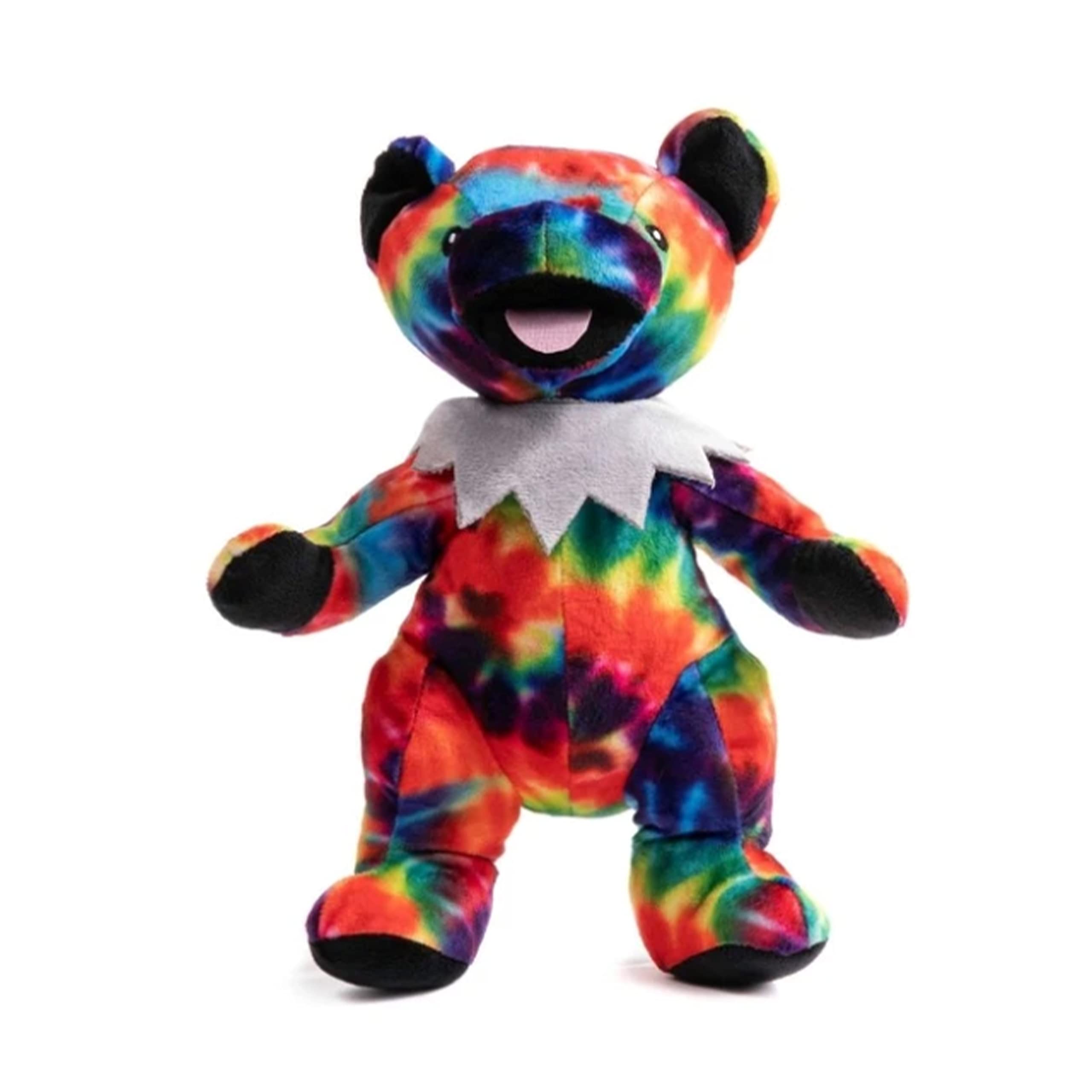 fabdog Plüschspielzeug für Hunde, lustiges Quietschspielzeug für Welpen, Grateful Dead, tolles Geschenk, Batik-Bär, Plüsch-Hundespielzeug für alle Rassen, kleiner tanzender Bär