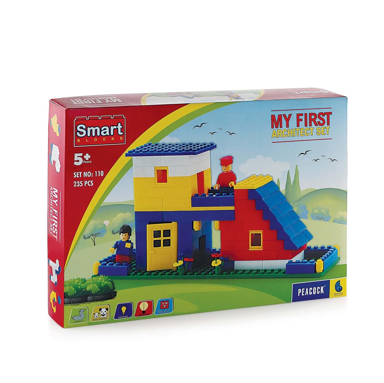 PEACOCK TOYS AND GAMES Multicolor My First Architect Set Construction & Building Block House Architect Game Set for Kids - 235 Pieces (B0CXLGVYFS) Amazon Price History, Amazon Price Tracker