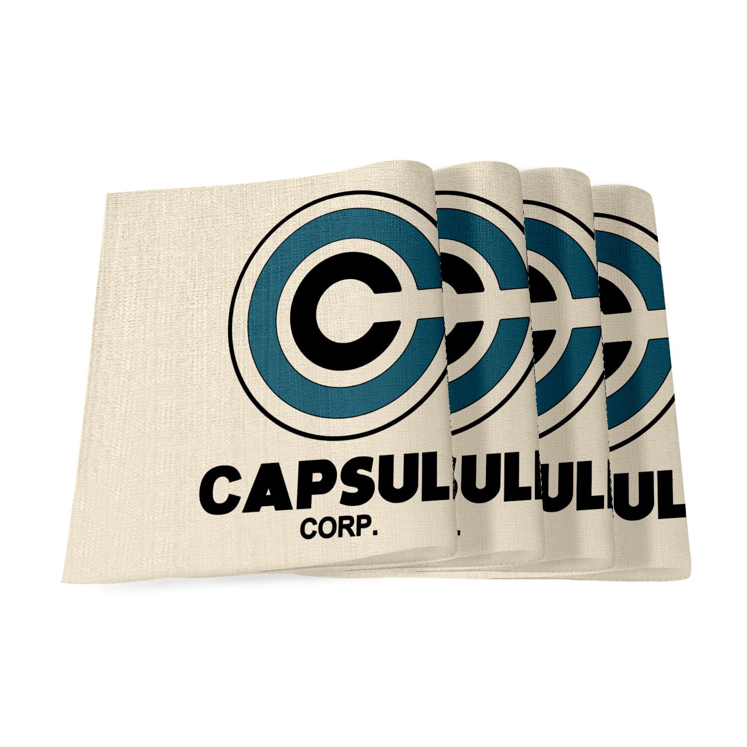 Set de table Capsule Corp en lin grand format, idée cadeau geek