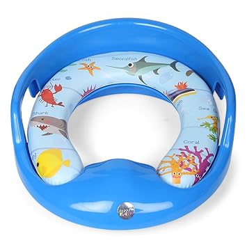 Sukhson India Blue Baby Soft Cushioned Potty Training Seat | Back Support for Toddler Boys Girls | Kids Toilet seat for Western Toilet | Potty Trainer