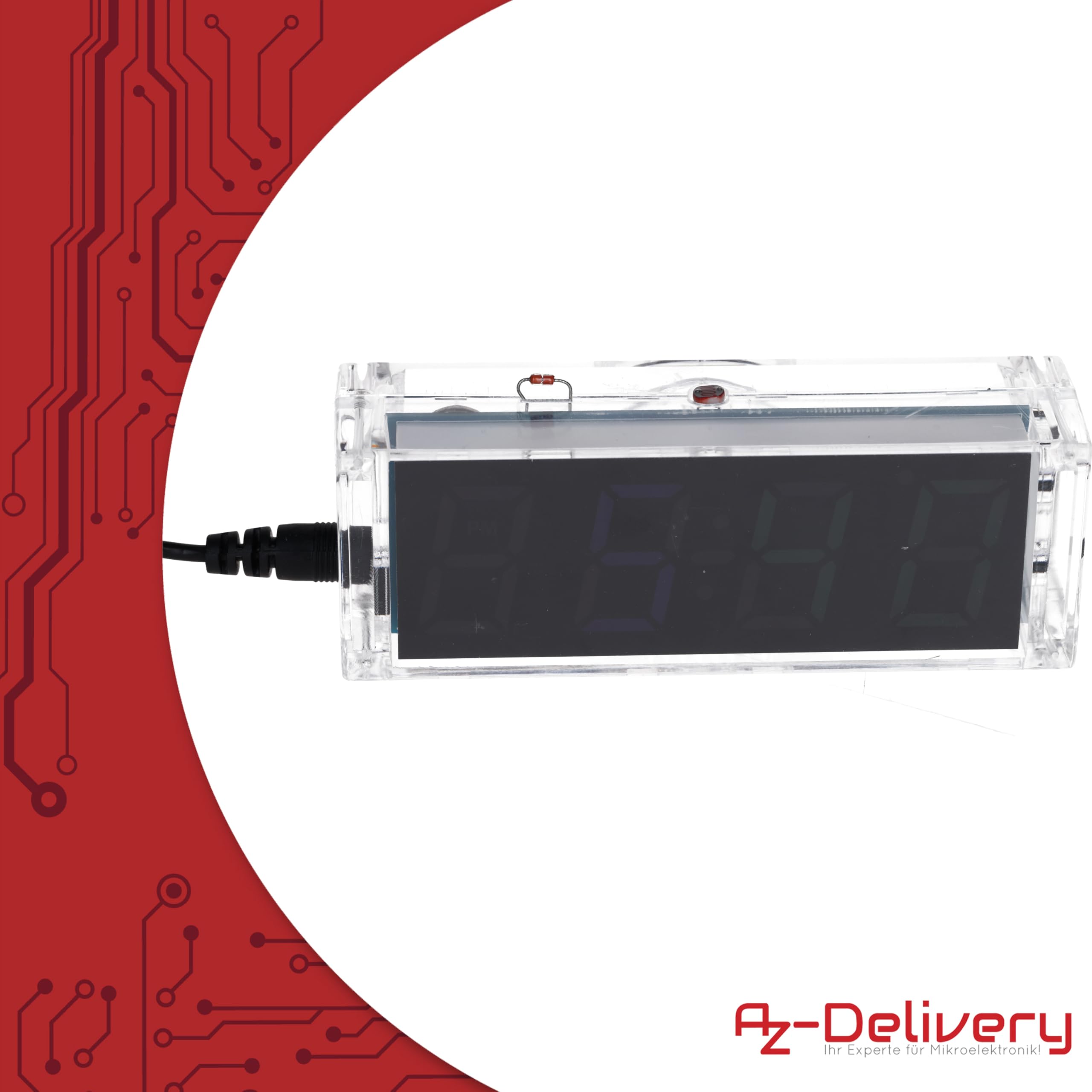 Horloge numérique en kit avec boîtier acrylique - Horloge électronique