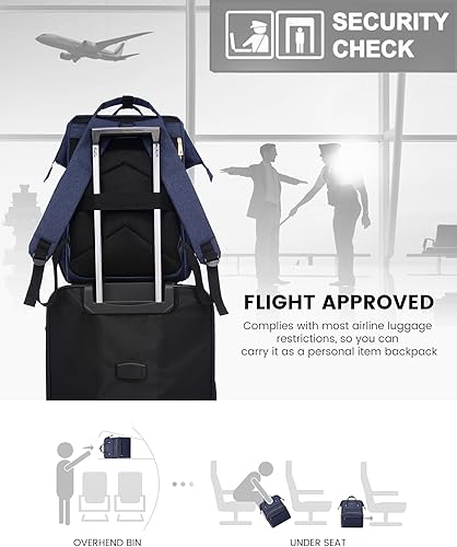 Miniatura 6 de LOVEVOOK - Mochila para laptop de 17.3 pulgadas, resistente al agua, con compartimento para laptop y cargador, mochila grande para viaje y trabajo,