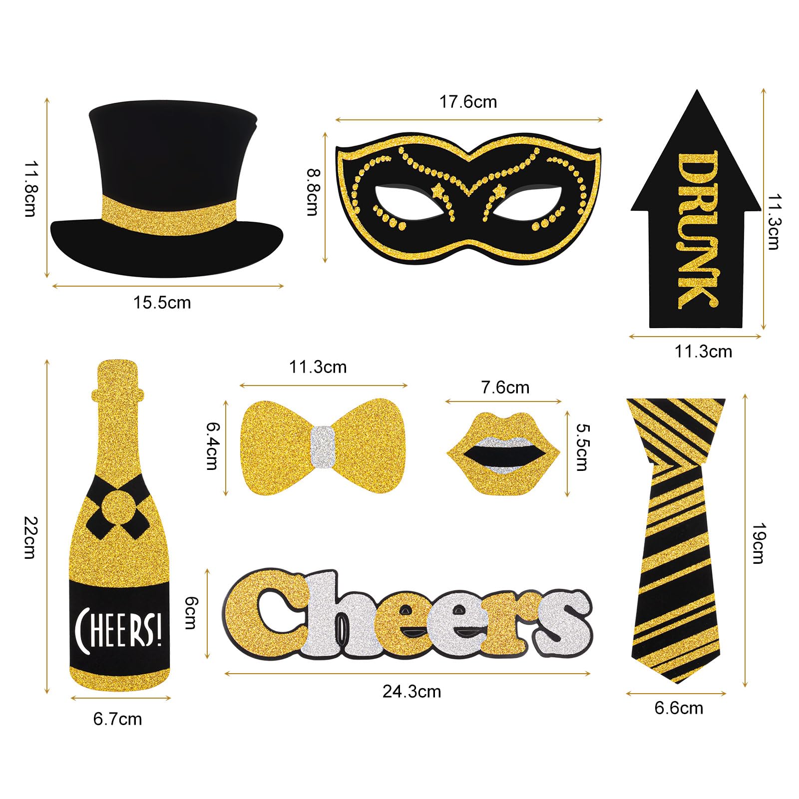 6 Accessoires Photobooth En Bois - Mariage