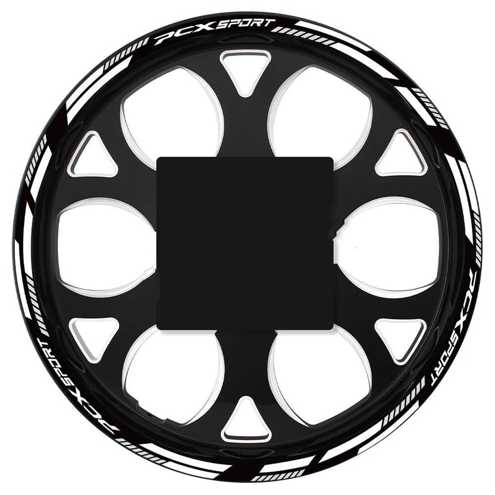 Reflective Motorcycle Wheel Stickers Hub Decals Rim Stripe Tape for PCX125 Pcx 125 PCX150 150(Color1)