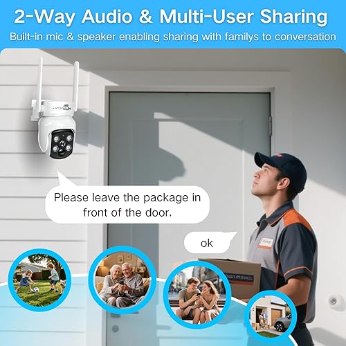 Miniatura 6 de Cámaras de seguridad solares para exteriores, 2K PanTilt 360 View Cámara de seguridad para el hogar inalámbrica SolarBatería 2.4G5.8Ghz WiFi Cámaras