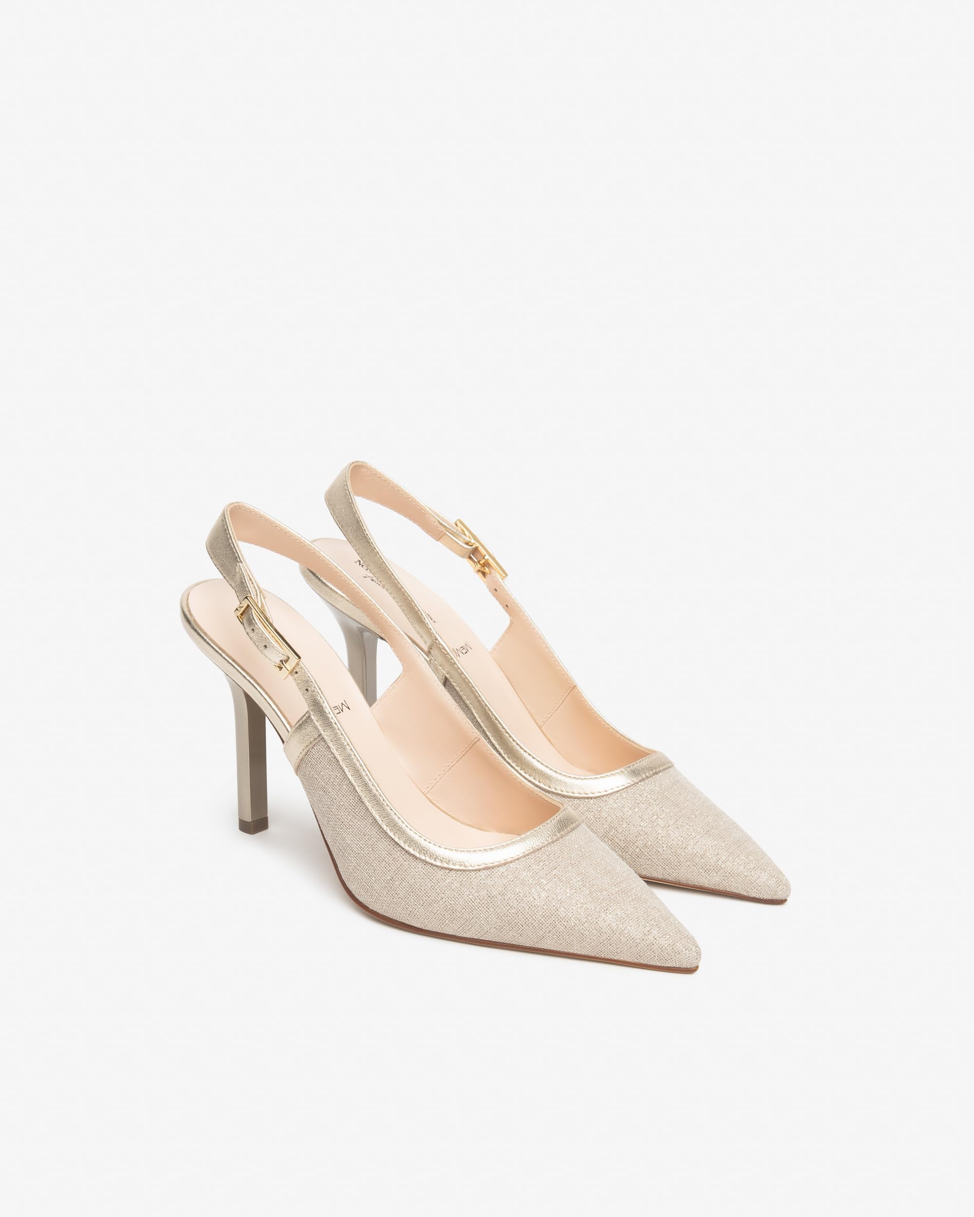 Nero Giardini E615430DE Slingback damski materiał i skóra, Beżowy, 40