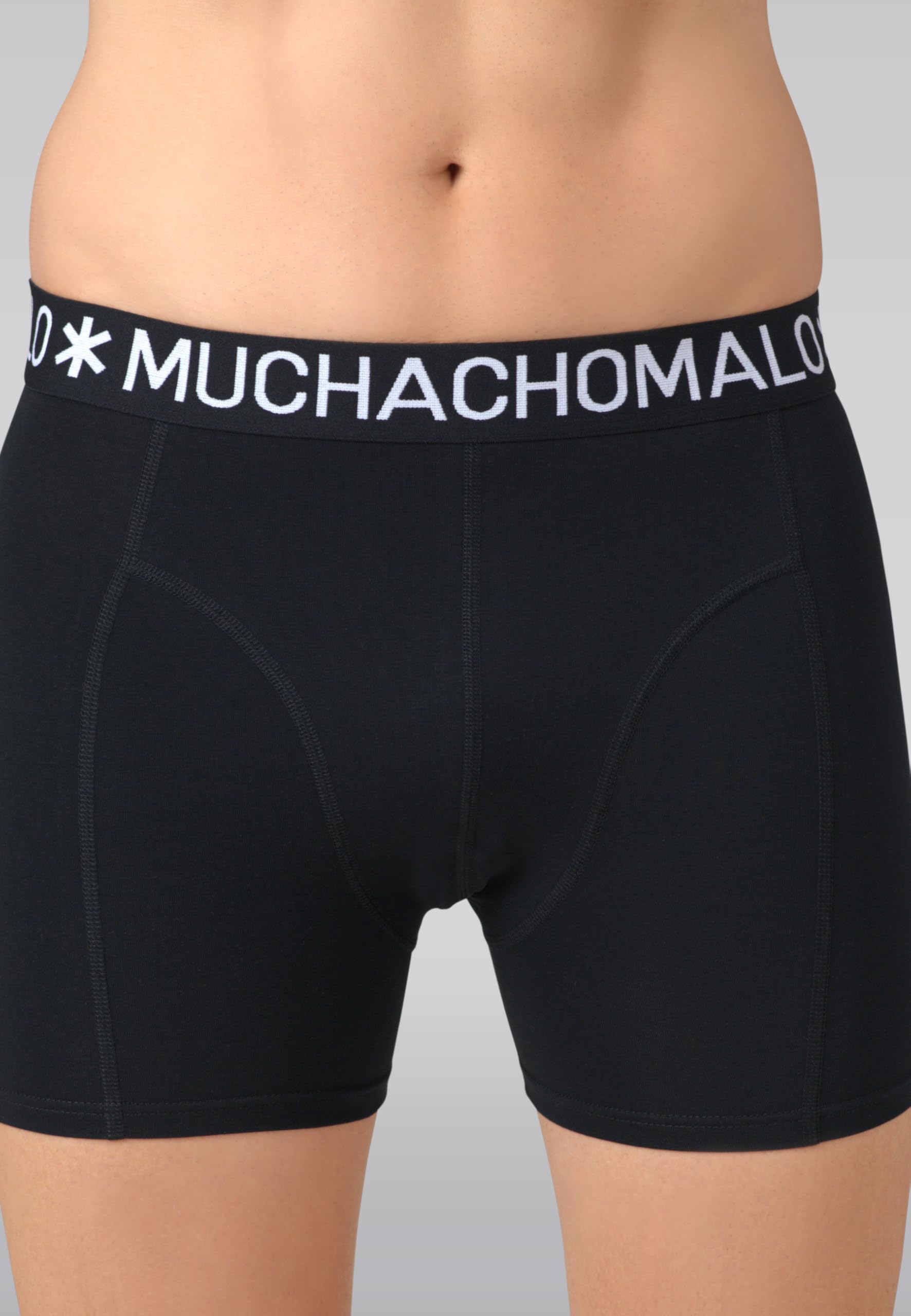 Muchachomalo Uomo Boxer 7-Pack, Tinta Unita, Cotone, Fascia Elastica