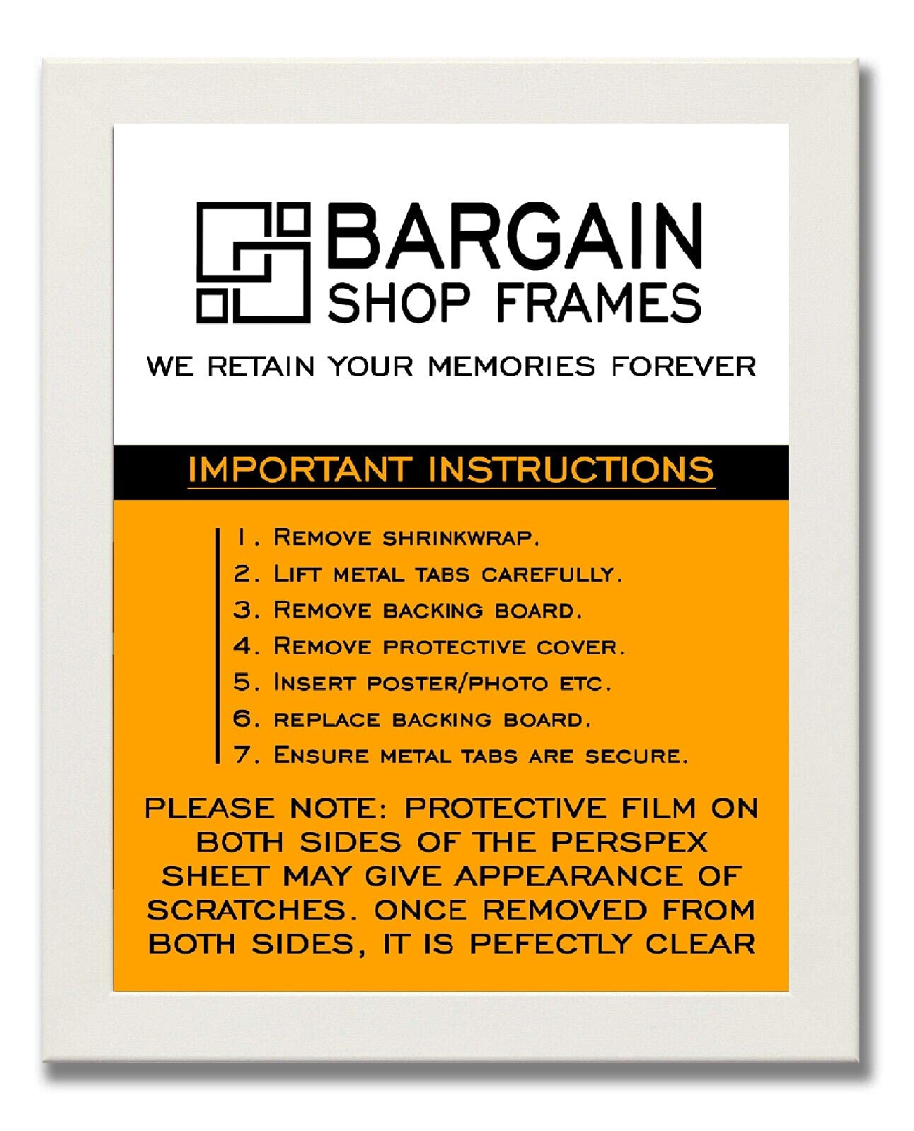 BargainShopAz MODERN STYLE SOLID WOODEN EFFECT PICTURE FRAMES PHOTO FRAMES POSTER FRAMES READY TO HANG OR TO STAND (50cm x 70cm, WHITE)