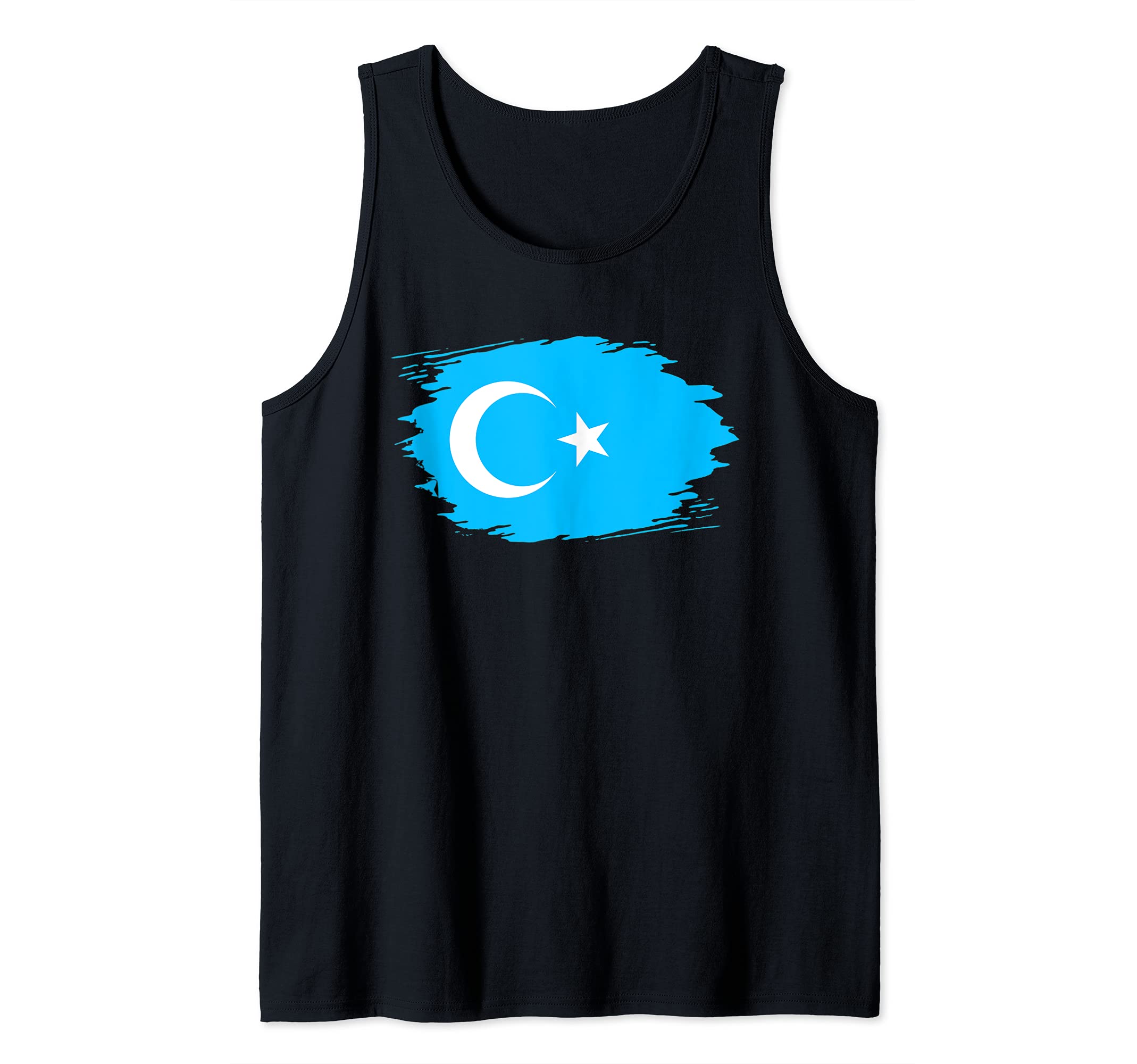 Xinjiang Uyghur Flag Support Uighurs Tank Top, Black