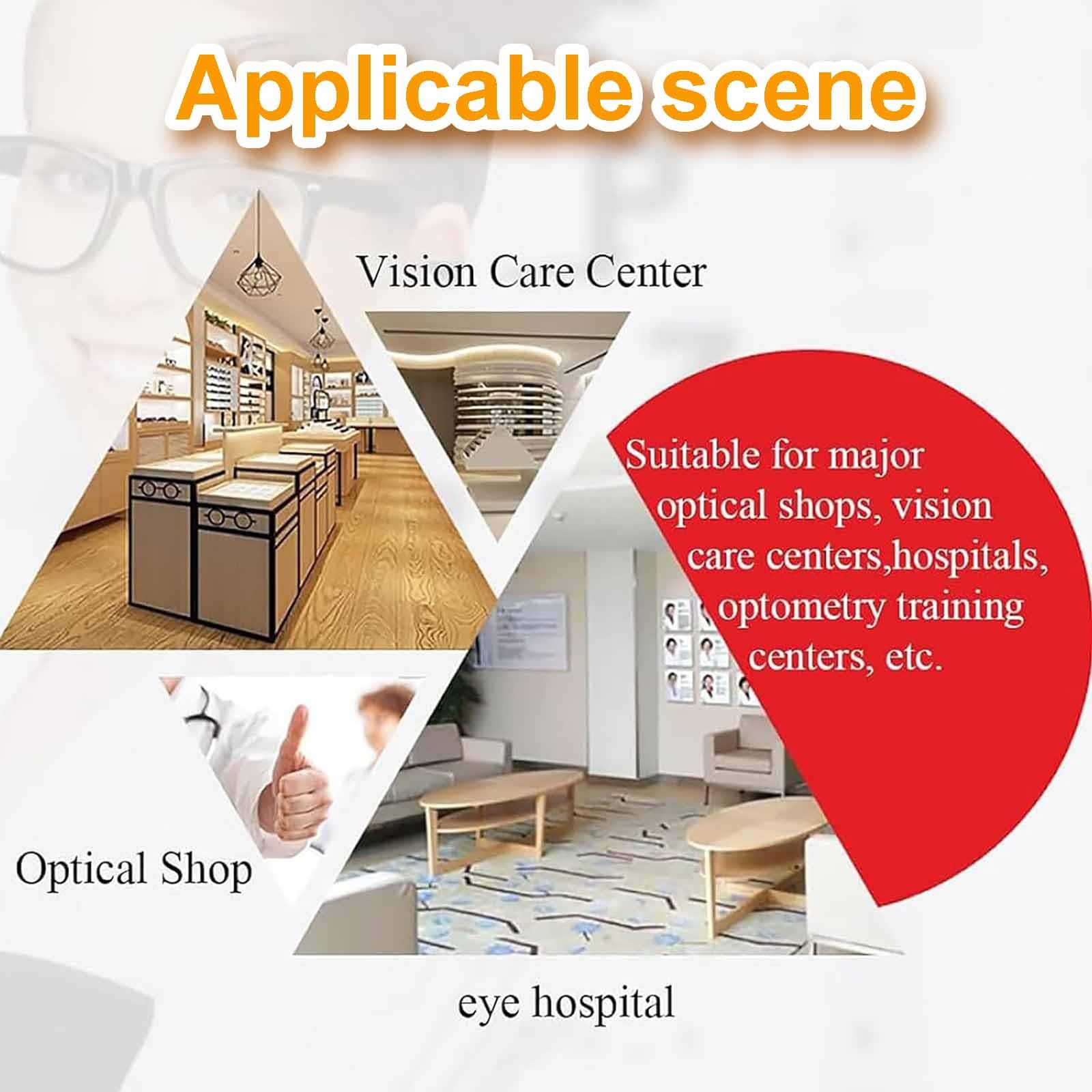 Vision Training - Staffa frontale con mentoniera, altezza regolabile da 0 a 95 mm, vestibilità sicura per negozi di ottica e centri di cura della vista