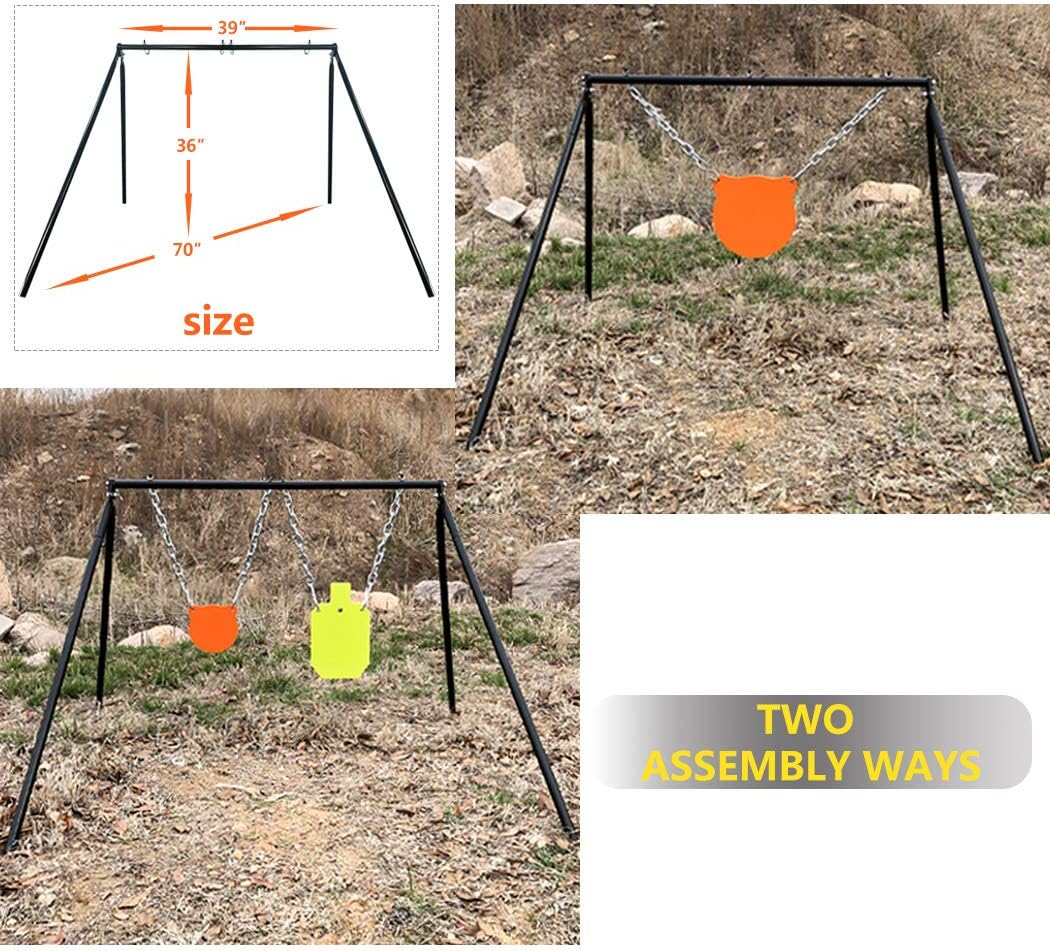 Highwild Steel Target Stand with Extra-Wide Footprint - for AR500 Shooting Targets - Extremely Portable and Convenient