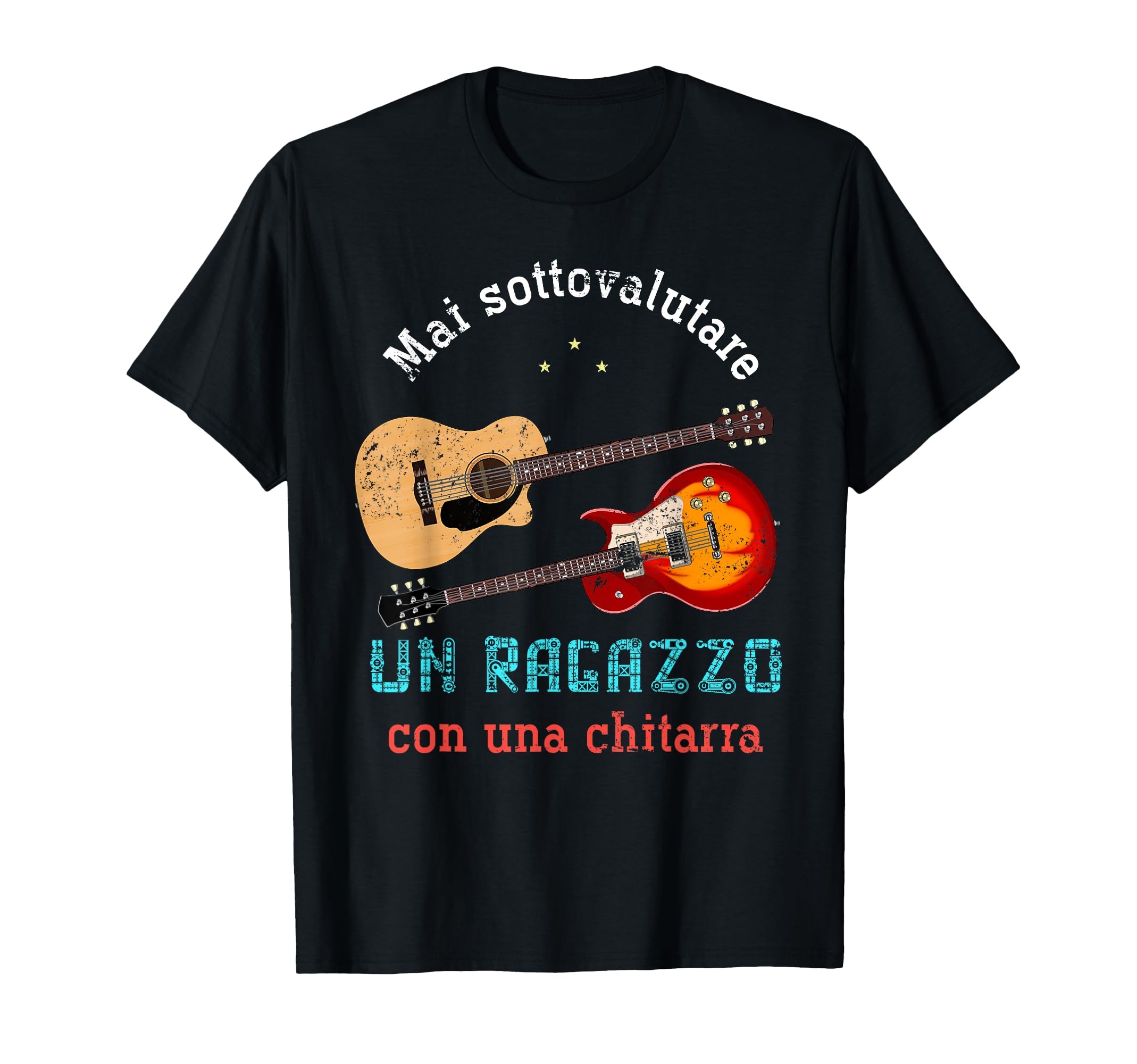Maglietta Chitarrista - Mai Sottovalutare Un Ragazzo Con Una Chitarra - Cotone Unisex - Foto 5