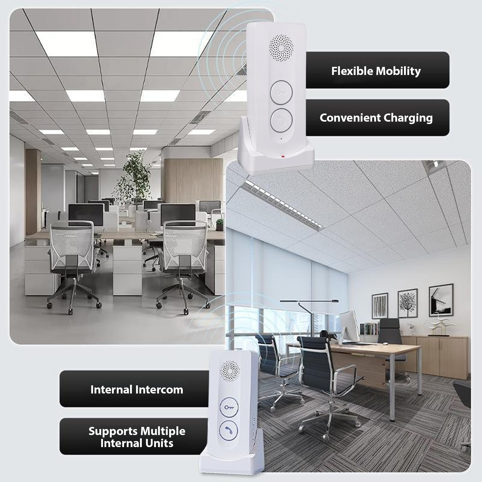 Marhynchus Timbre Inalámbrico Intercomunicador con Conversación Bidireccional, Pulsador para Desbloquear, Timbre con Vídeo Inteligente de 433MHz para Casa, Apartamento, Villa, Aula