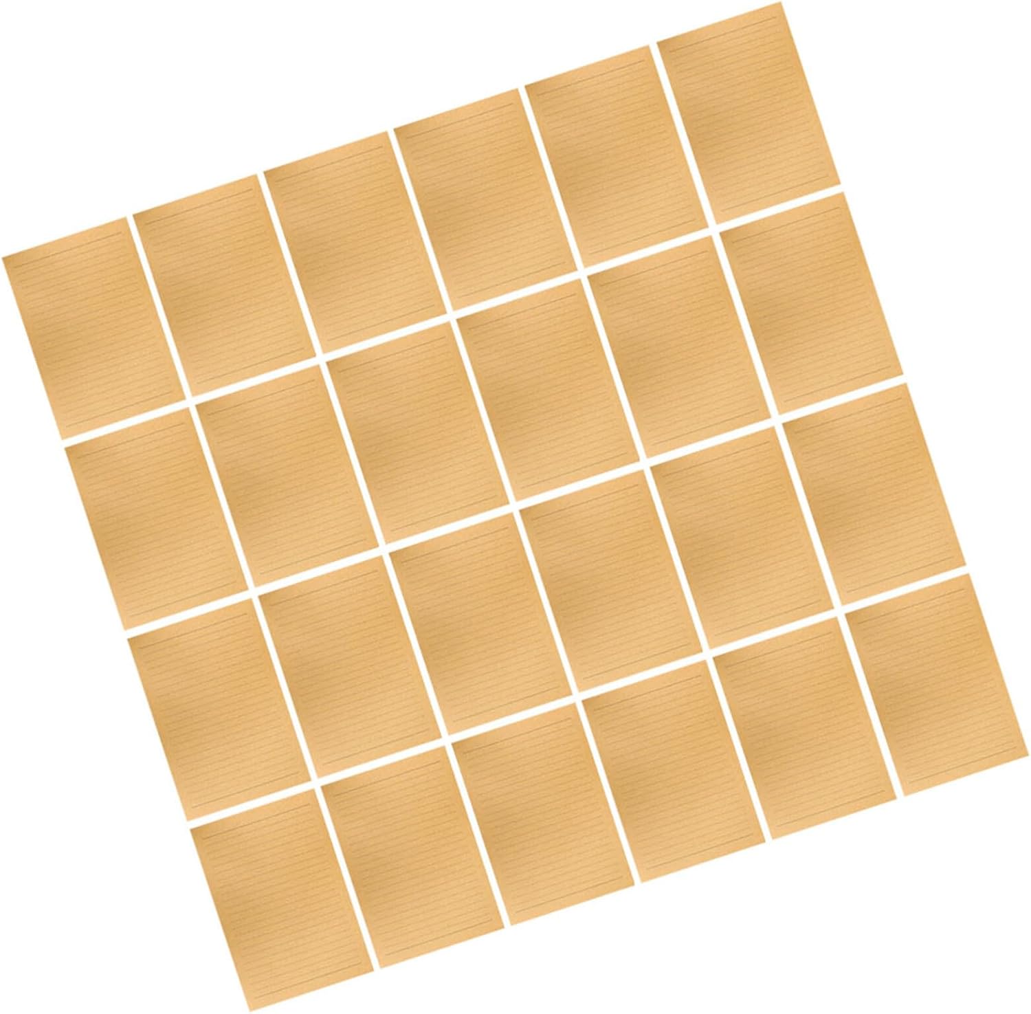 Vintage Lined Writing Letter Paper Set, 50 Sheets A5 Retro Stationery Kraft Paper for Scrapbook, Wedding Invitations, and Creative Crafts