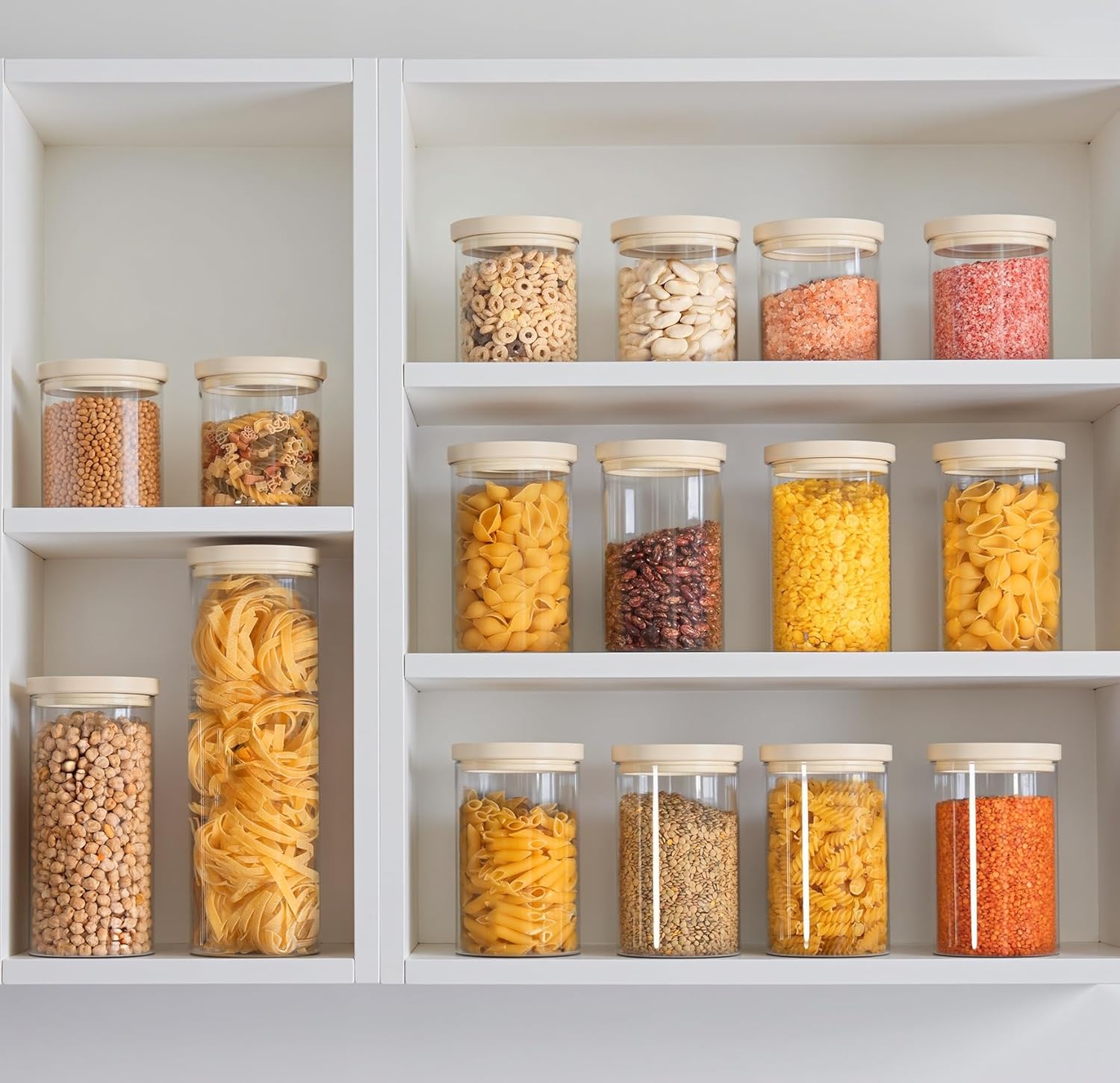 Urban Green Glass Food Storage Jar with Glass Lid, Food Canister Set with Airtight Lids, Pantry Storage Jar for Kitchen Organization. Food Storage Containers in Pack of 6, 16oz. - Image 5