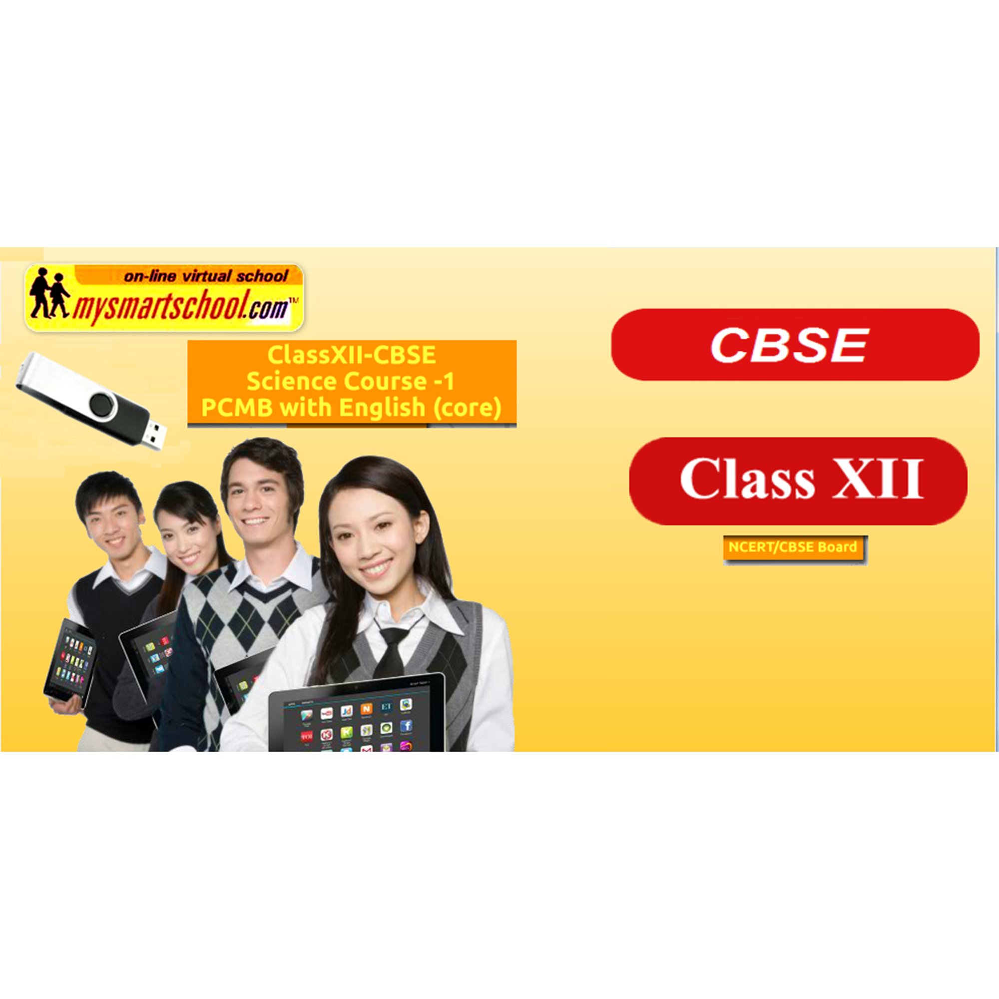 Class XII CBSE Science_Ver 3 USB Pendrive Course with Latest CBSE Syllabus 2022-2023 NEW SYLLABUS TOPICS in (Physics Chemistry Maths Biology) & English (core) Additionally . For Windows
