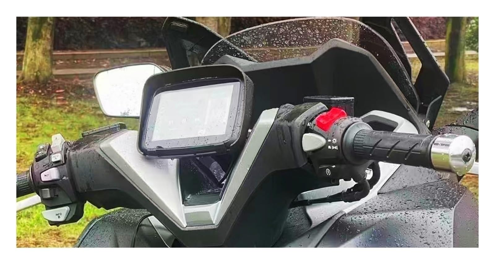 Support De Navigation Moto Écran De Navigation GPS Portable Étanche De 5 Pouces pour Moto Coque De Navigation sans Fil pour Moto