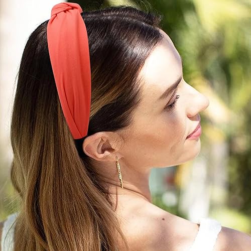 Miniatura 7 de VELSCRUN Diademas para el cabello, paquete de 12 diademas coloridas para mujeres, antideslizantes, anchas y anchas, diademas para la cabeza, lindas