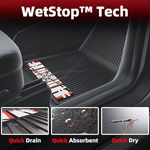 Miniatura 9 de Alfombrillas antideslizantes 3D para camión, 3 piezas, ajuste personalizado, Toyota Tundra 2014-2021, cabina doble y Crew Max Cab  Revestimientos de