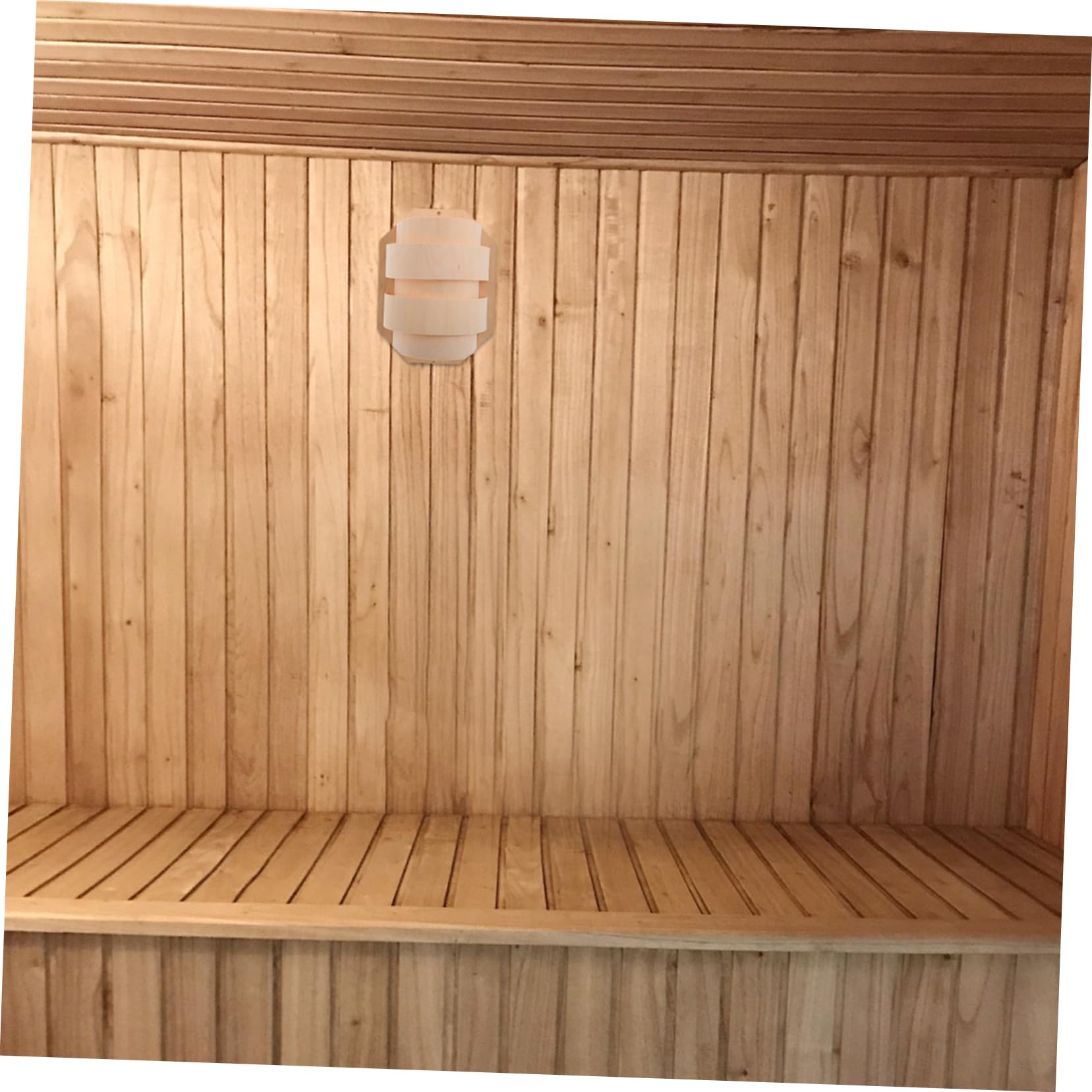VOSAREA Sauna Lampenschirm Ecklichtschirm für Die Sauna Sauna-lichtschirm aus Holz Lampenschirm Für Saunakabine Saunazubehör Leichte Abdeckung Lichtabdeckungszubehör Khaki Hölzern