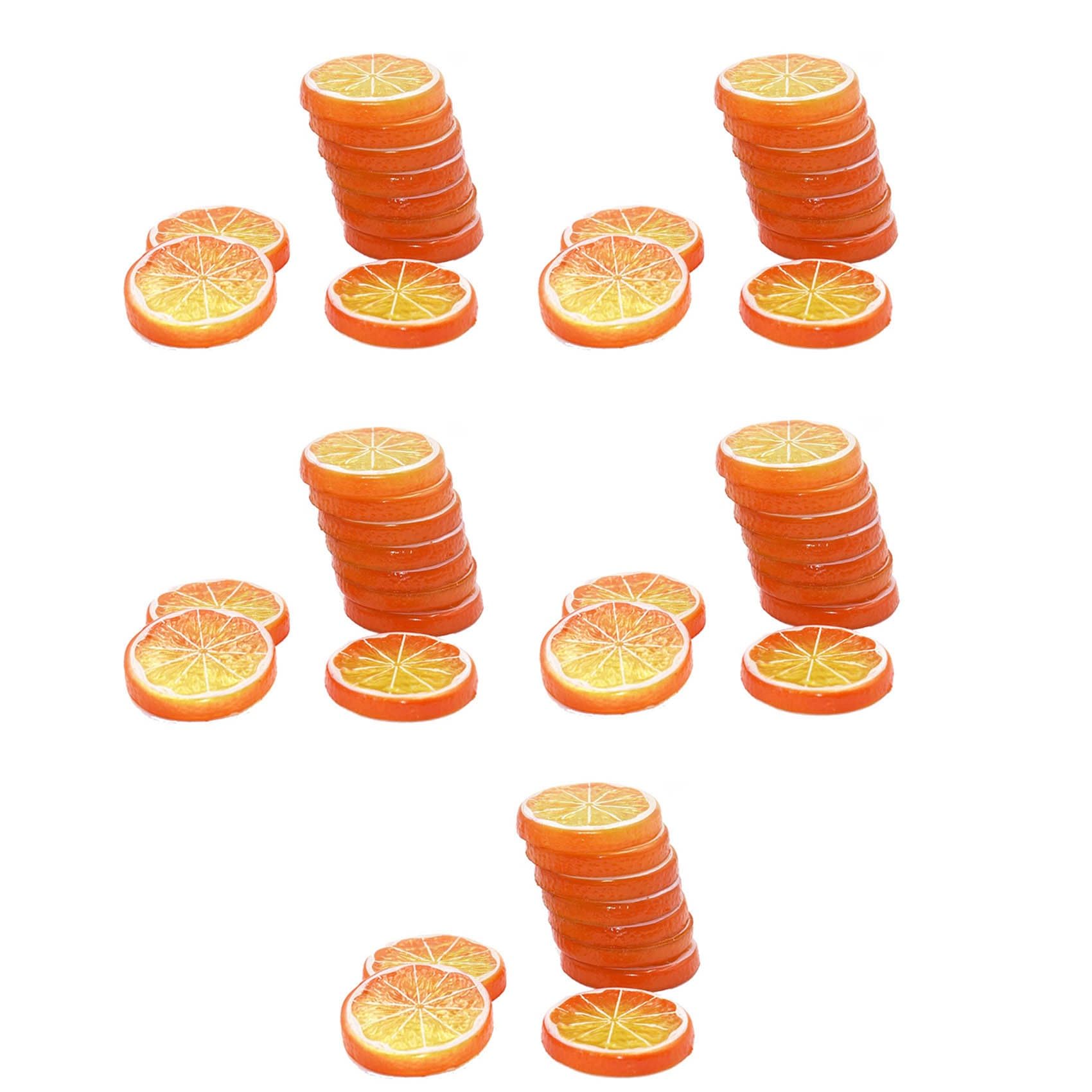 Vjsujehgy 50 Pcs Fake Lemon Artificial Fruit Highly Simulation Lifelike Model for Home Party Decoration Orange