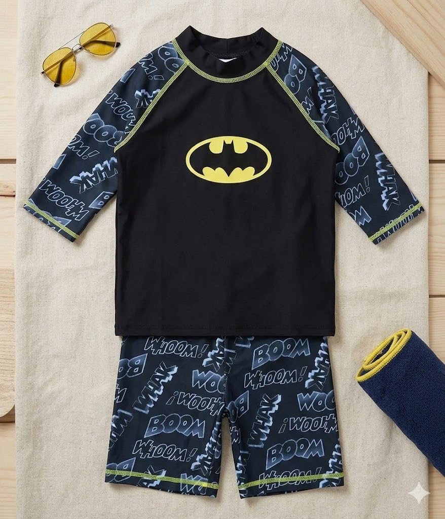 Ensemble de natation Batman pour garçon 4-10 ans