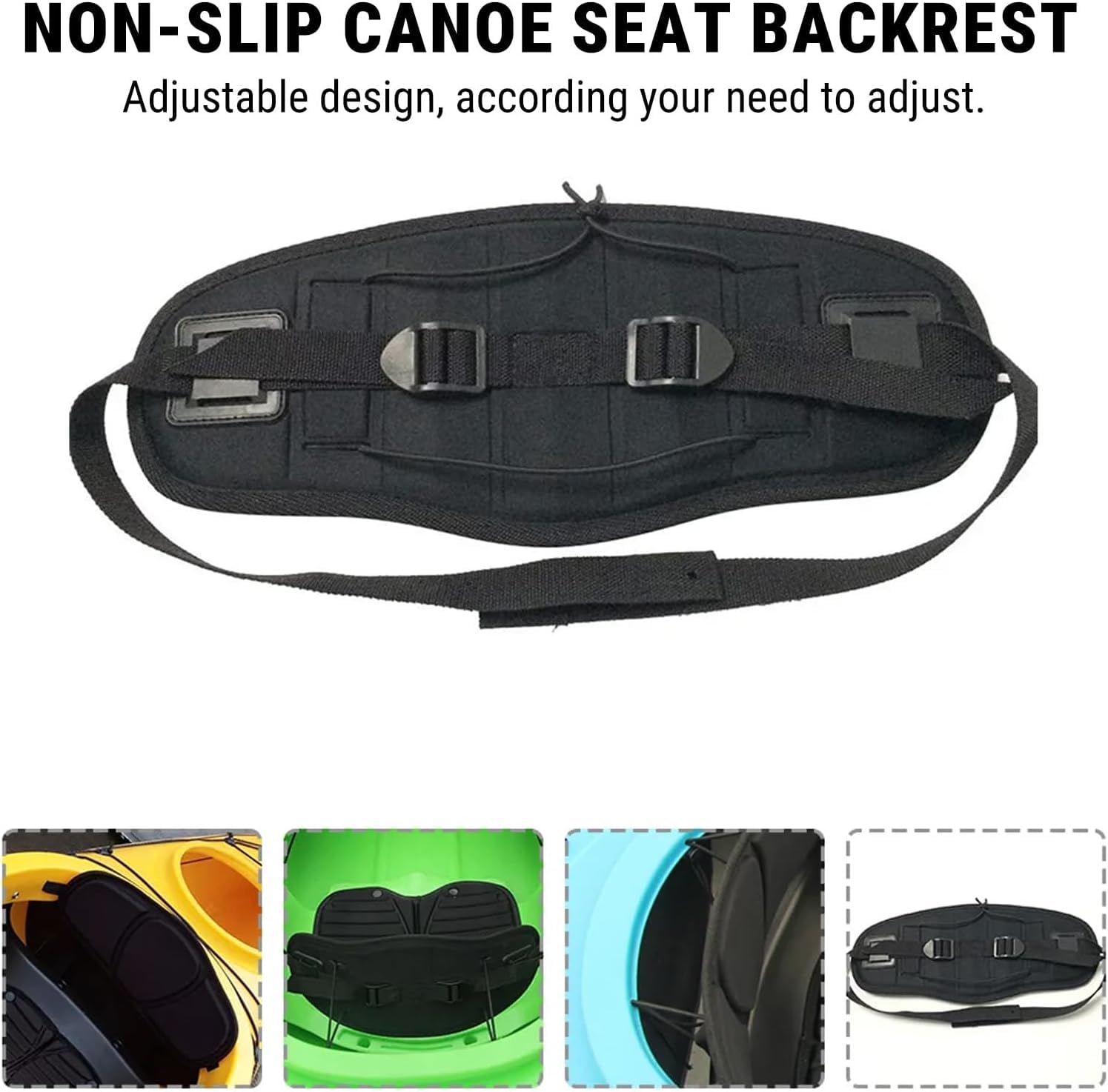 Schienale per Sedile per Kayak Canoa Regolabile Antiscivolo Schienale 40,5x17cm Sup Accessori Kayak