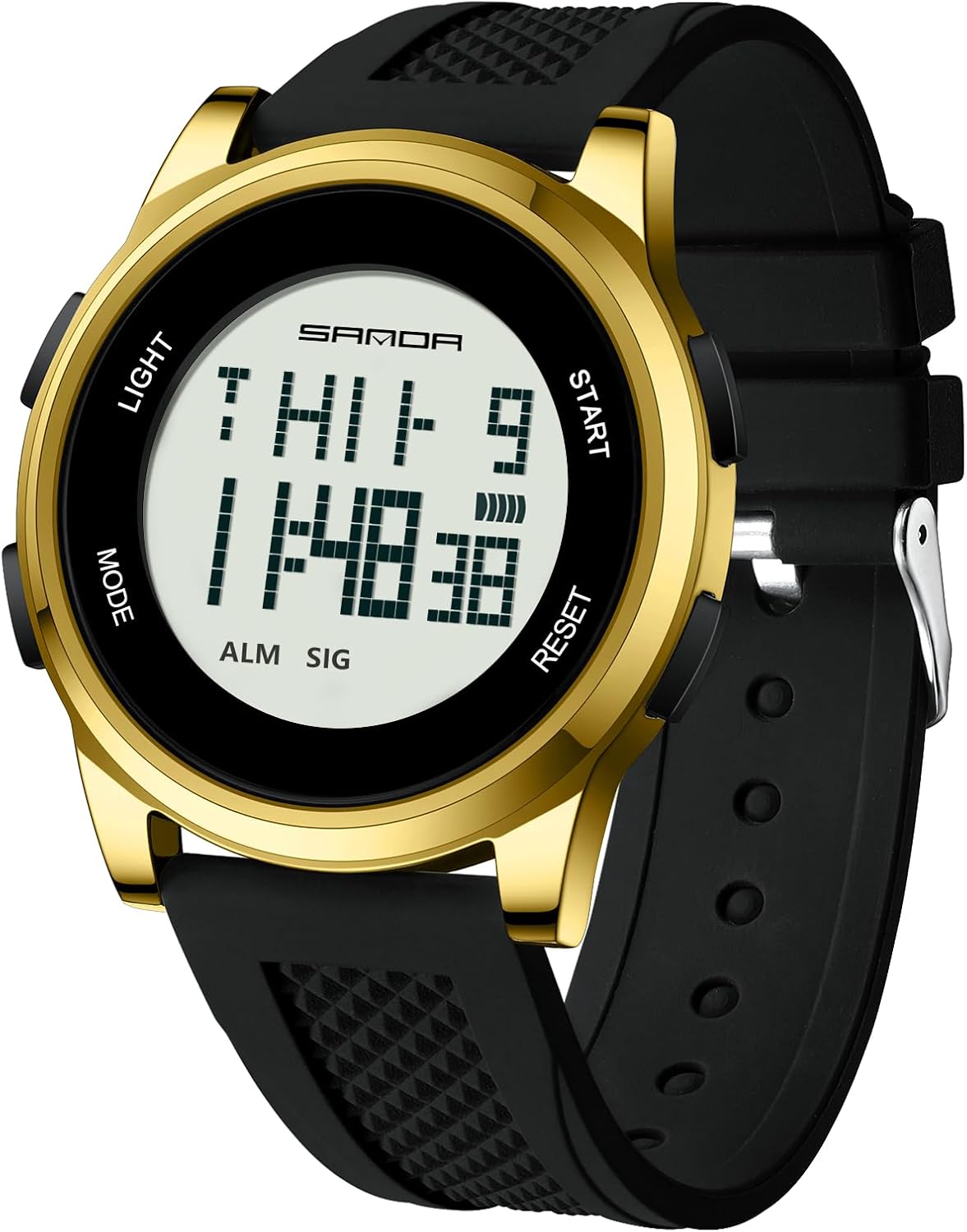 Relojes Unisex Ultra-Fino Deportivos Impermeables 1 Hombre Relojes para Hombre Mujer Relojes unisex Ultra-Fino Minimalista Relojes Deportivos Digitales Relojes impermeables de aleación con luz de alarma Cronómetro Relojes pulsera multifuncional