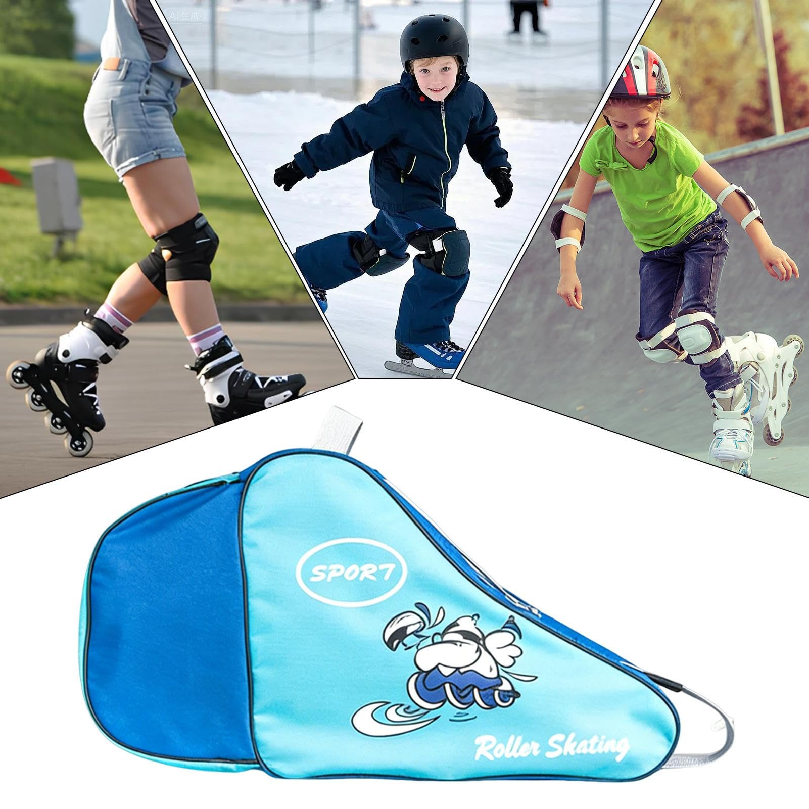 Bolsas De Hombro para Patinaje sobre Hielo, Transpirables, Portátiles Y Espaciosas