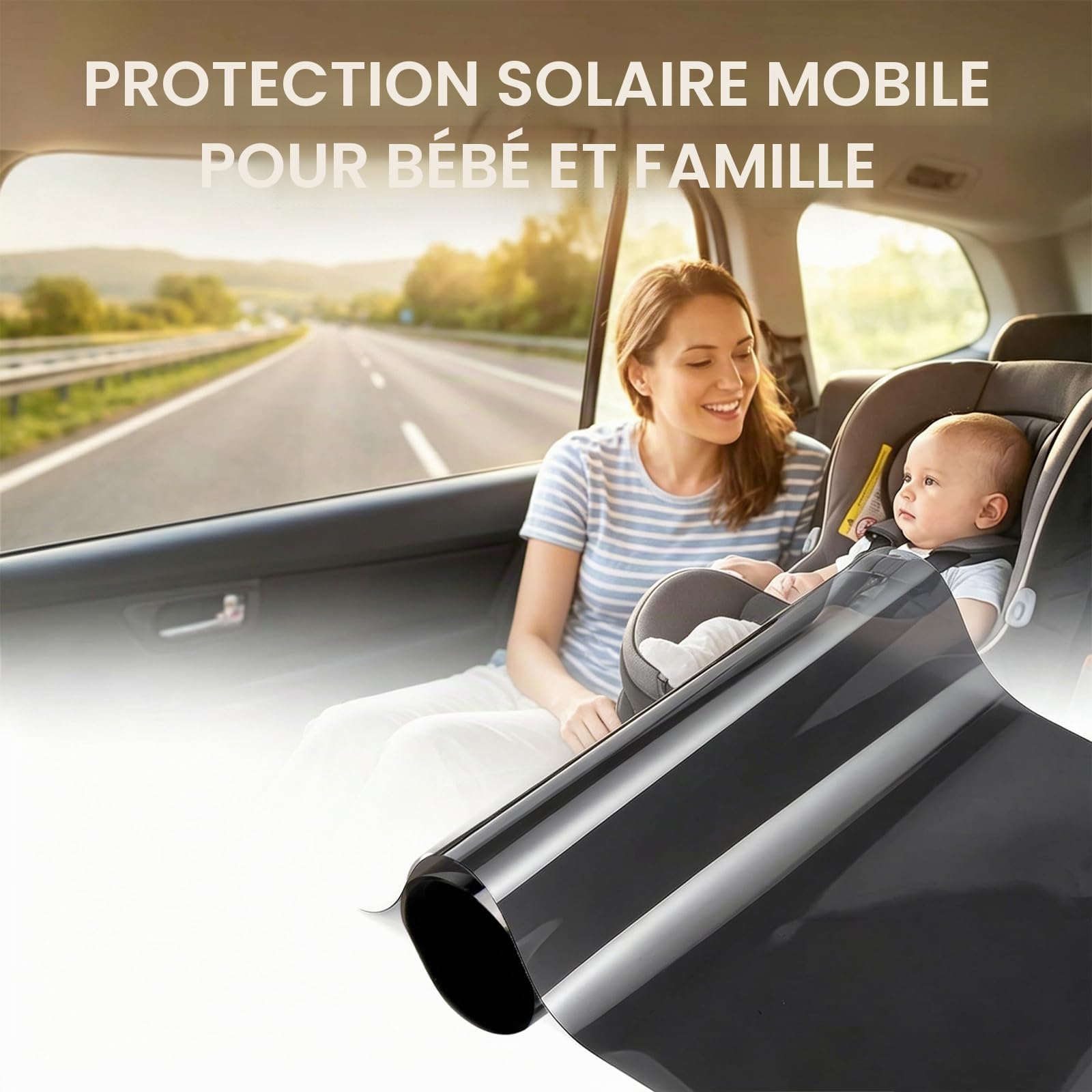 Film teinté pour voiture - 75 x 600 cm - 35 % VLT - Film teinté autocollant - Film de protection solaire avec protection UV et IR - Protection contre la chaleur et l'éblouissement - Film brise-vue