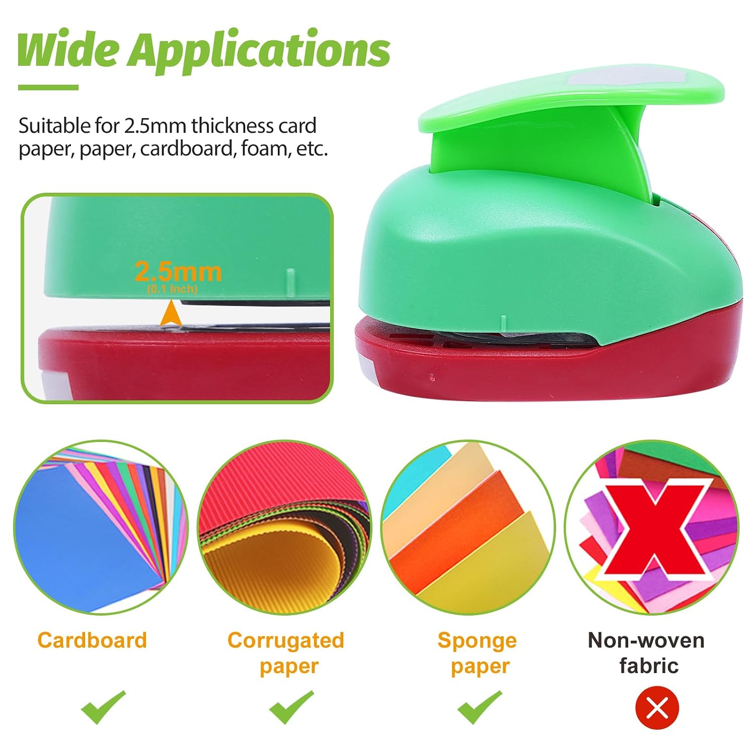 UCEC Hexagon Paper Punch 1 Inch Hexagon Punches for Paper Craft Hole Punch