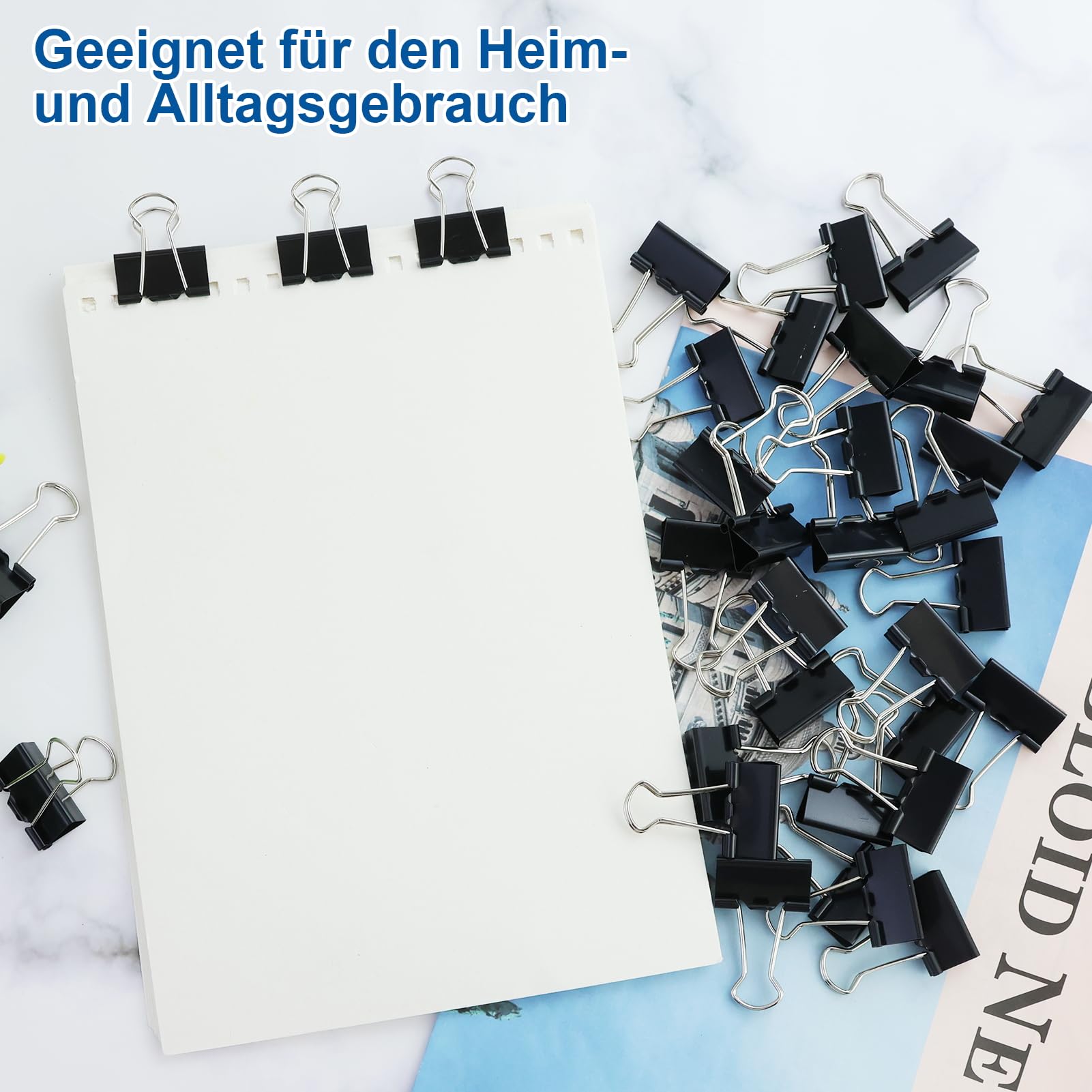 Lot De 60 Pinces Pliantes Métal 32mm - Clips De Bureau Solides Et Réutilisables