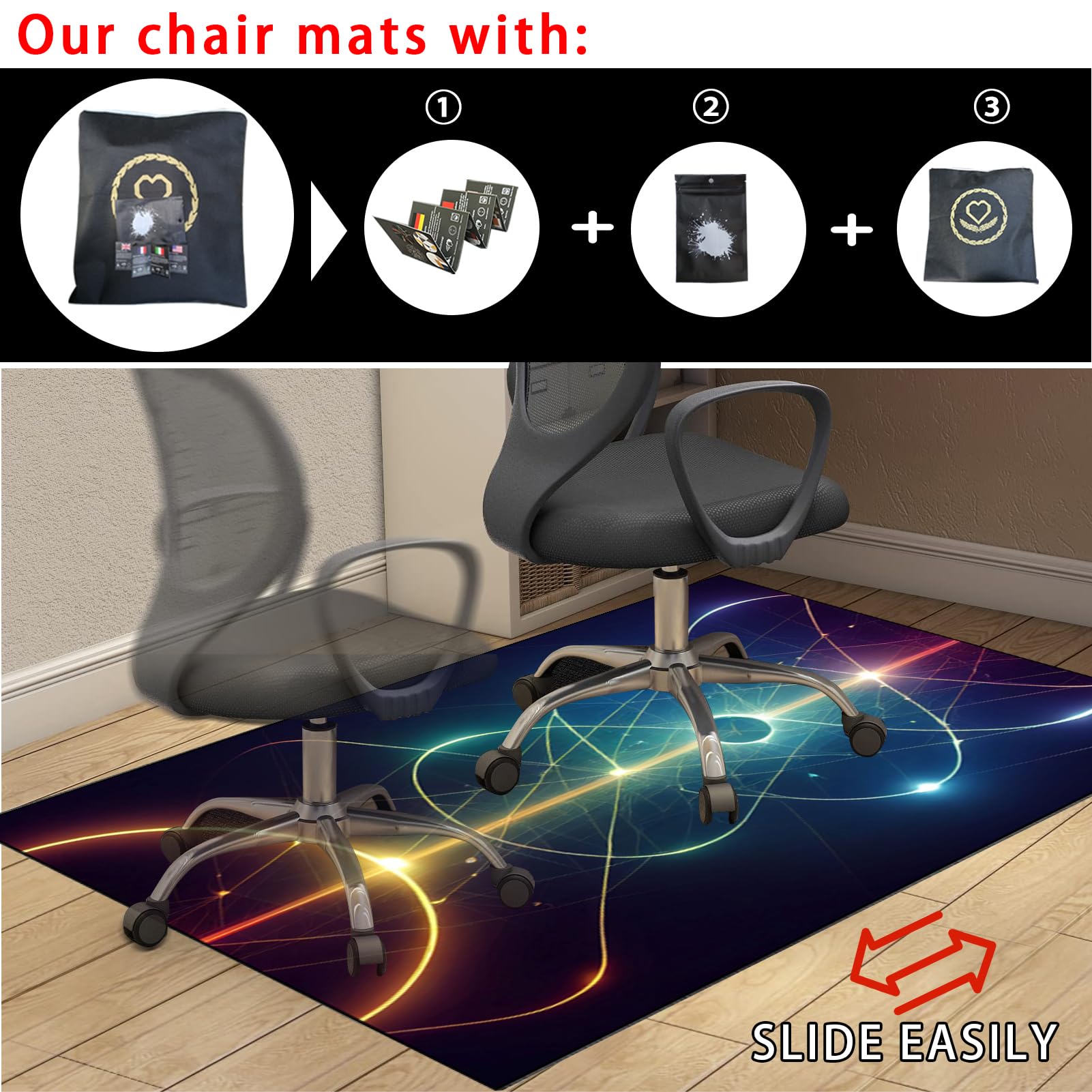 Computer Gaming Chair Mat, Color10, 90 x 140 cm - Image 5