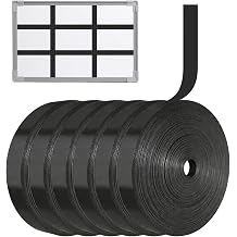 CHUNNIAO Black Magnetic Tape for Jumbo Whiteboard,Line Gridding Tape - 1/2" Width,Value Pack 6 RollsTotal 300 Feet