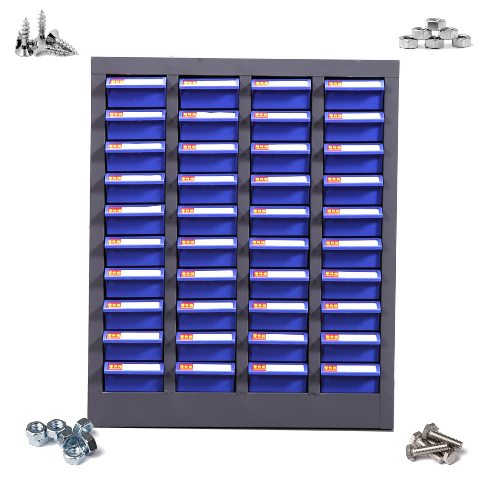 WYDDDARY Hardware Organizer Storage Cabinet Parts Storage Box Tool Storage Cabinet for Parts 40 Drawers Without Doors