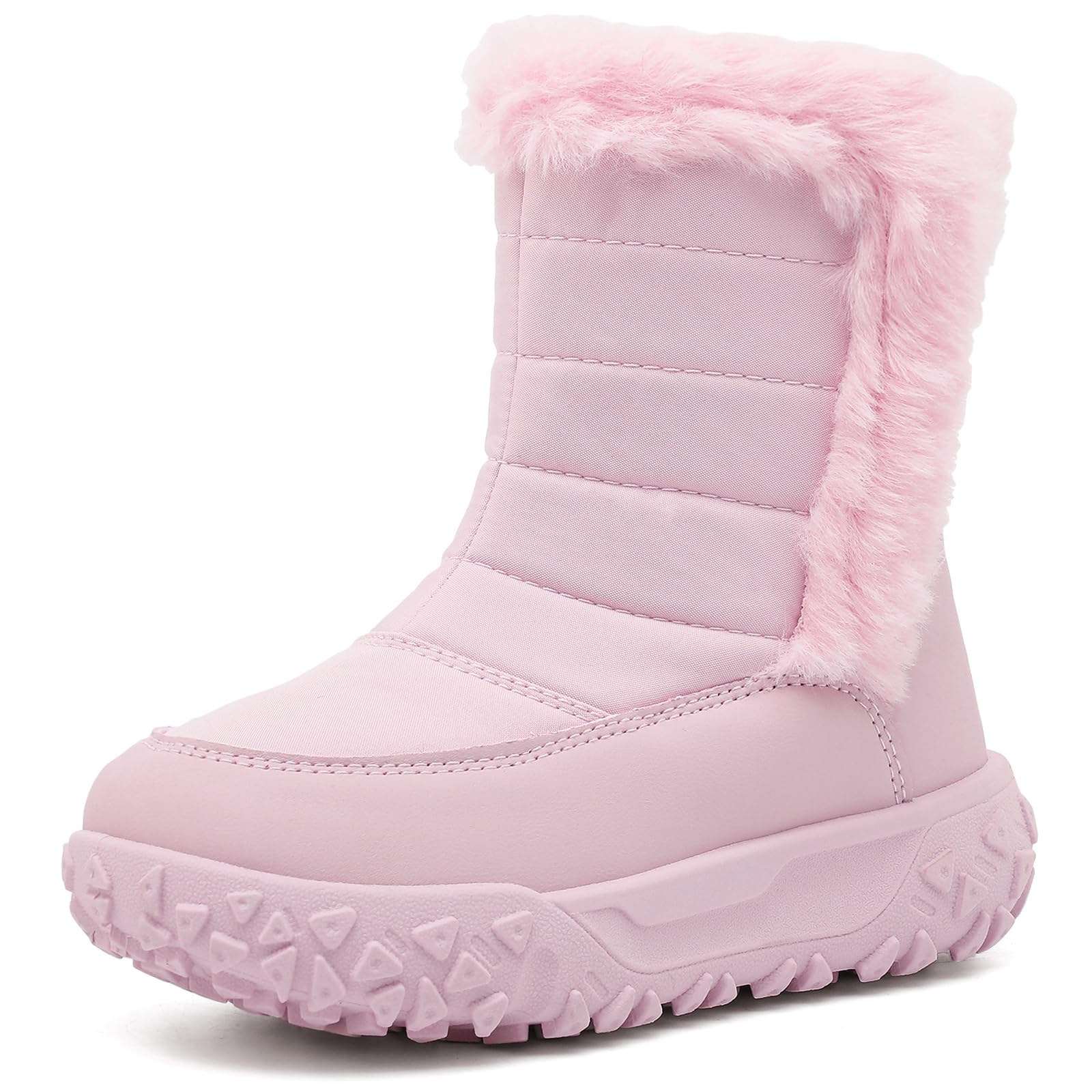 Gefüttert Hohe Schneestiefel Mädchen, Wasserdichte Winterboots Jungen | Winterstiefel Kinder mit weichem Futter, Rutschfeste Schnee Boots für Outdoor, Schule und kalte Wintertage