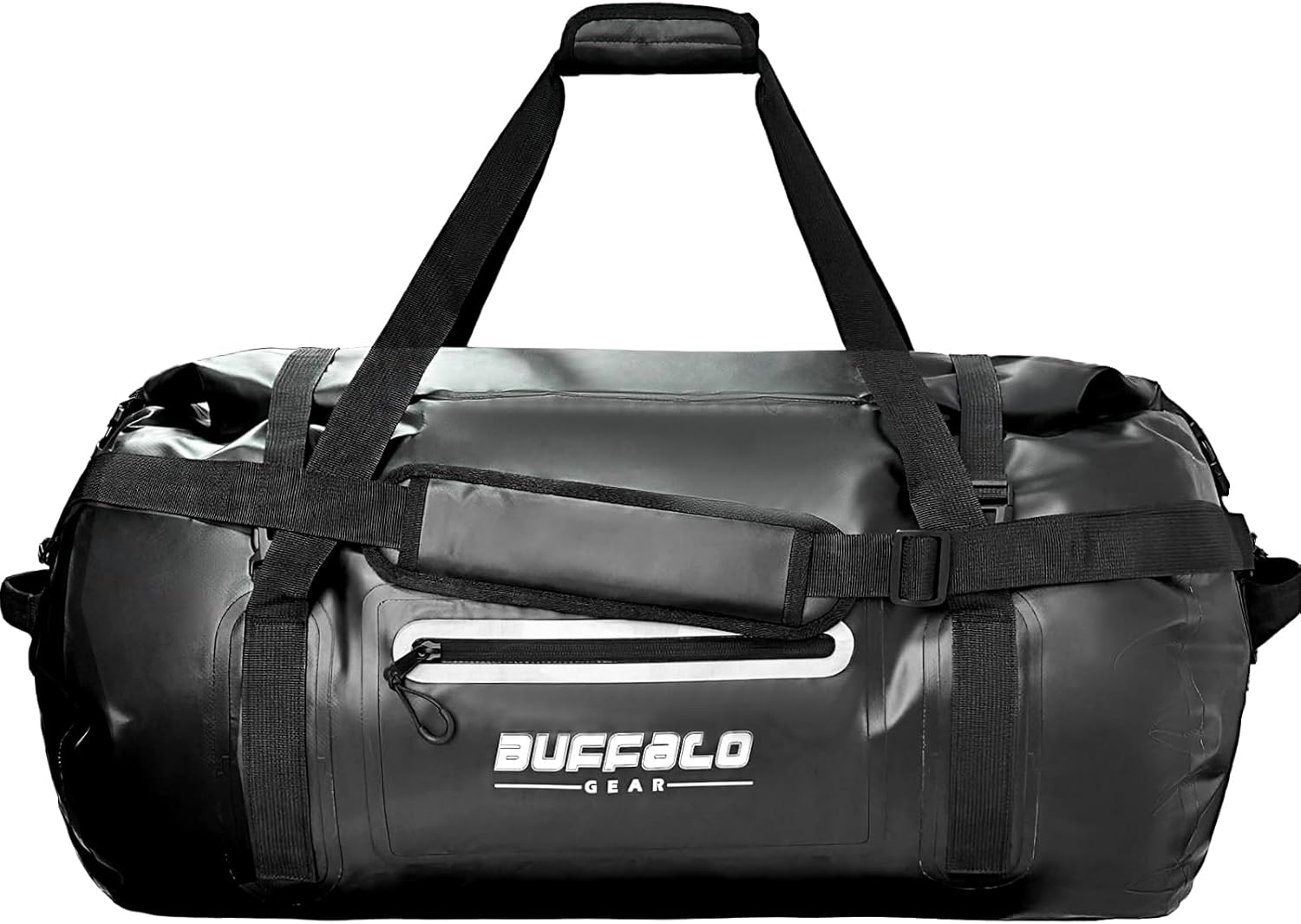 Buffalo Gear Dry Bag 80L Waterproof Duffle Bag Heavy Duty Travel Duffel Bag for Kayaking, Rafting, Boating, Fishing,Camping, Black