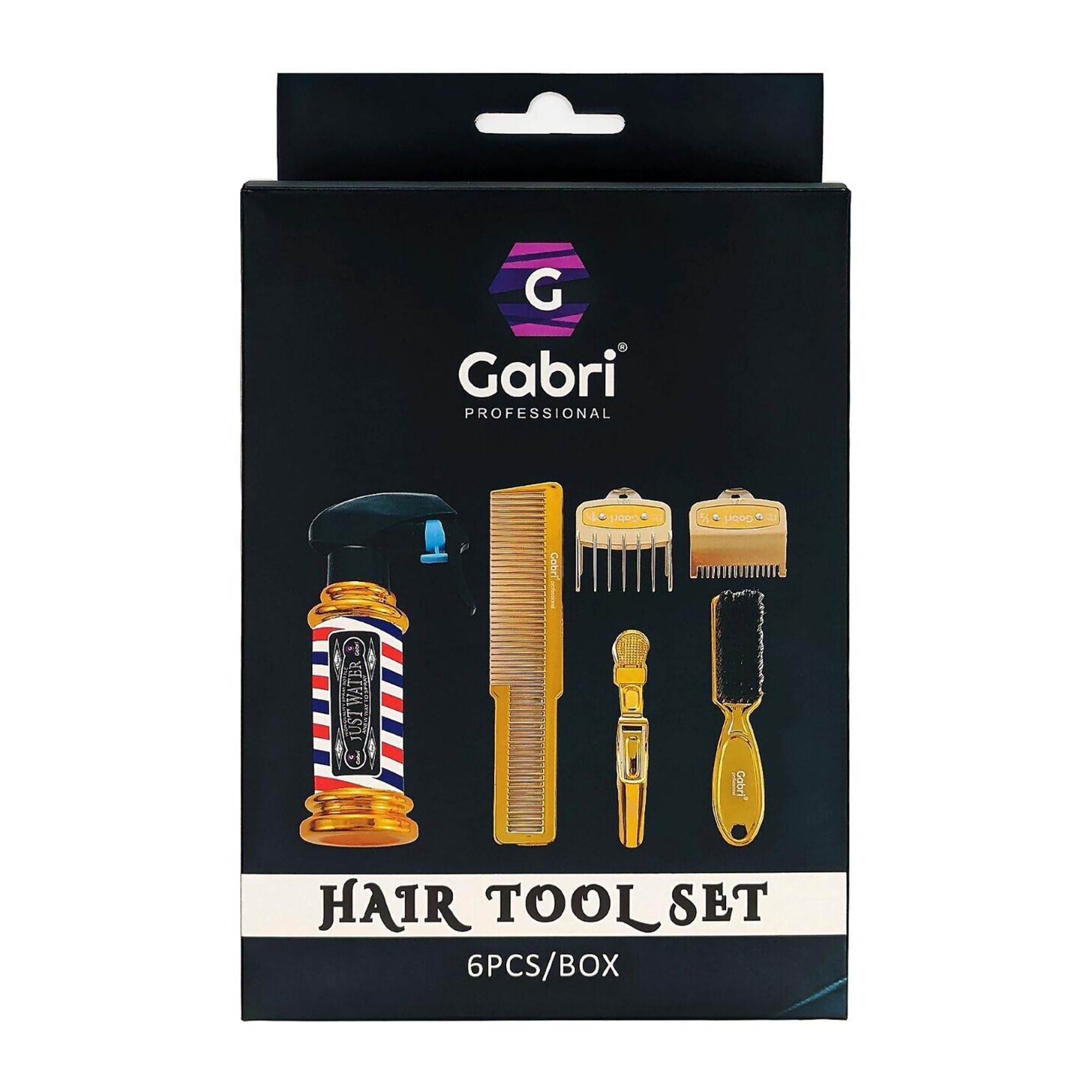 Gabri Hairdressing Barber Starter Kit - 6pcs Professional Hair Accessories, Fade Brush & Styling Tools for Salon and Barber - Image 2